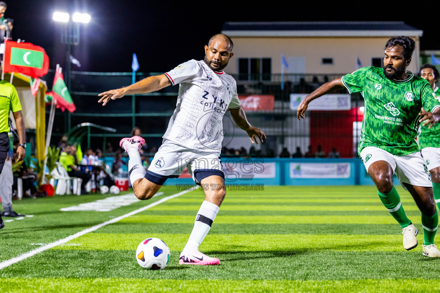 Kovigoani vs FC Baaz in Day 3 of Laamehi Dhiggaru Ekuveri Futsal Challenge 2024 was held on Sunday, 28th July 2024, at Dhiggaru Futsal Ground, Dhiggaru, Maldives Photos: Nausham Waheed / images.mv