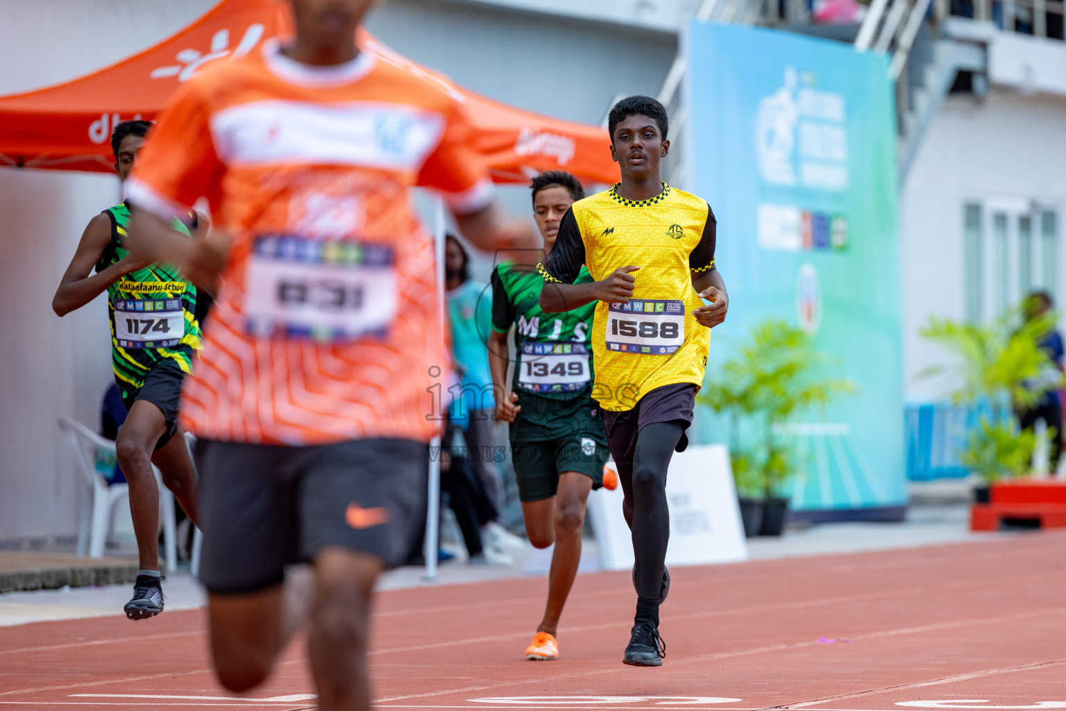 Day 2 of MWSC Interschool Athletics Championships 2024 held in Hulhumale Running Track, Hulhumale, Maldives on Sunday, 10th November 2024. 
Photos by: Hassan Simah / Images.mv