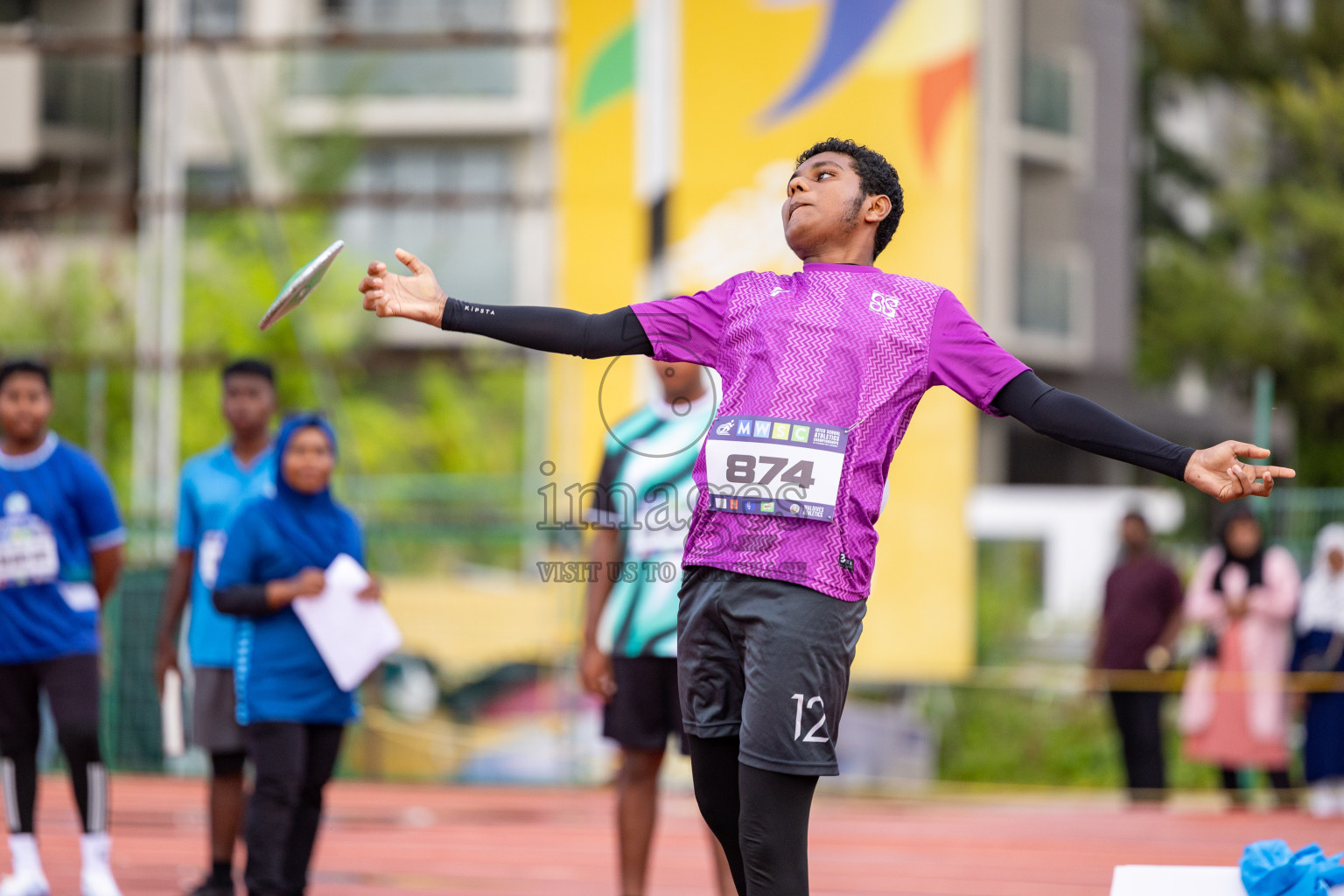 Day 1 of MWSC Interschool Athletics Championships 2024 held in Hulhumale Running Track, Hulhumale, Maldives on Saturday, 9th November 2024. 
Photos by: Ismail Thoriq, Hassan Simah / Images.mv