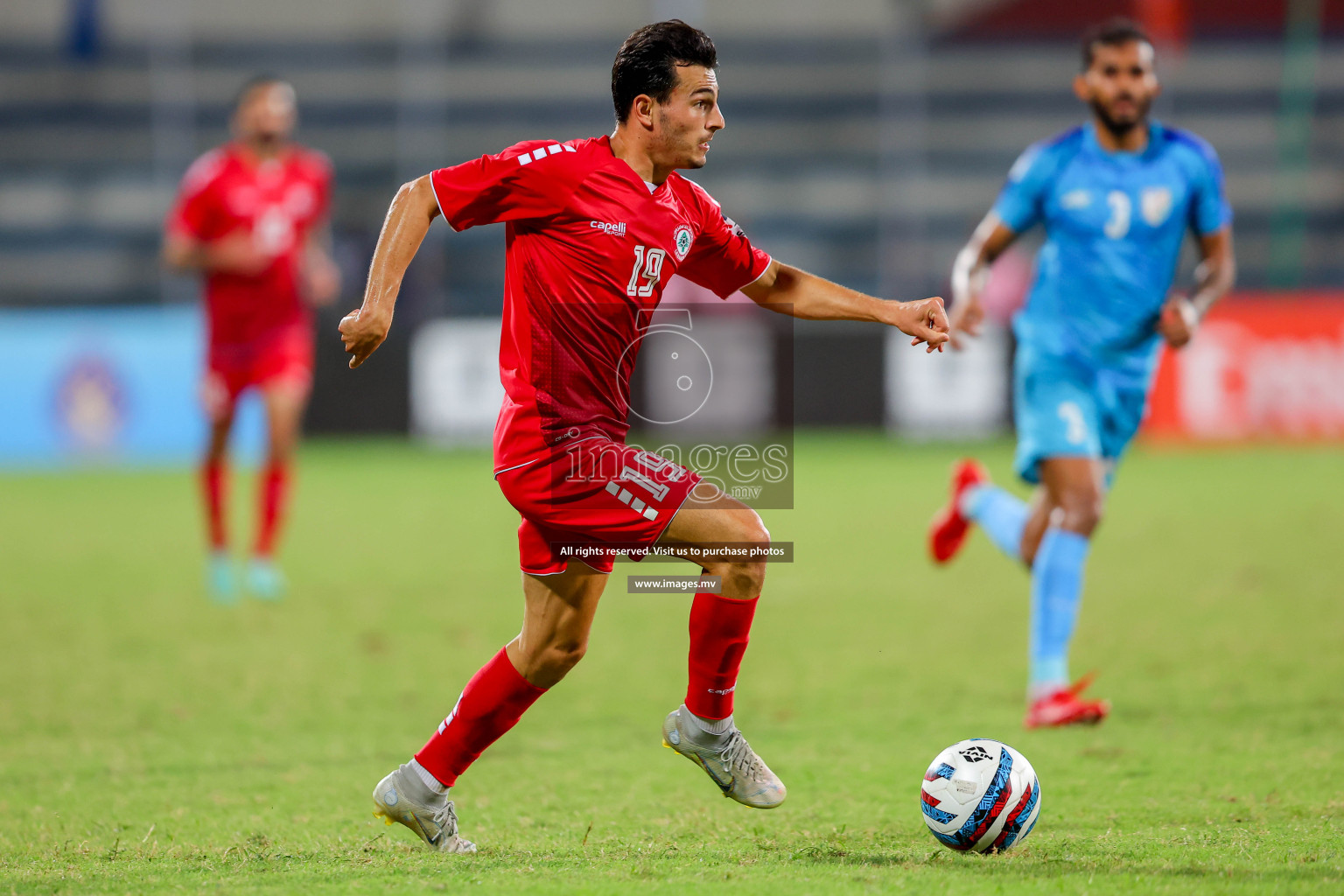 Lebanon vs India in the Semi-final of SAFF Championship 2023 held in Sree Kanteerava Stadium, Bengaluru, India, on Saturday, 1st July 2023. Photos: Nausham Waheed / images.mv