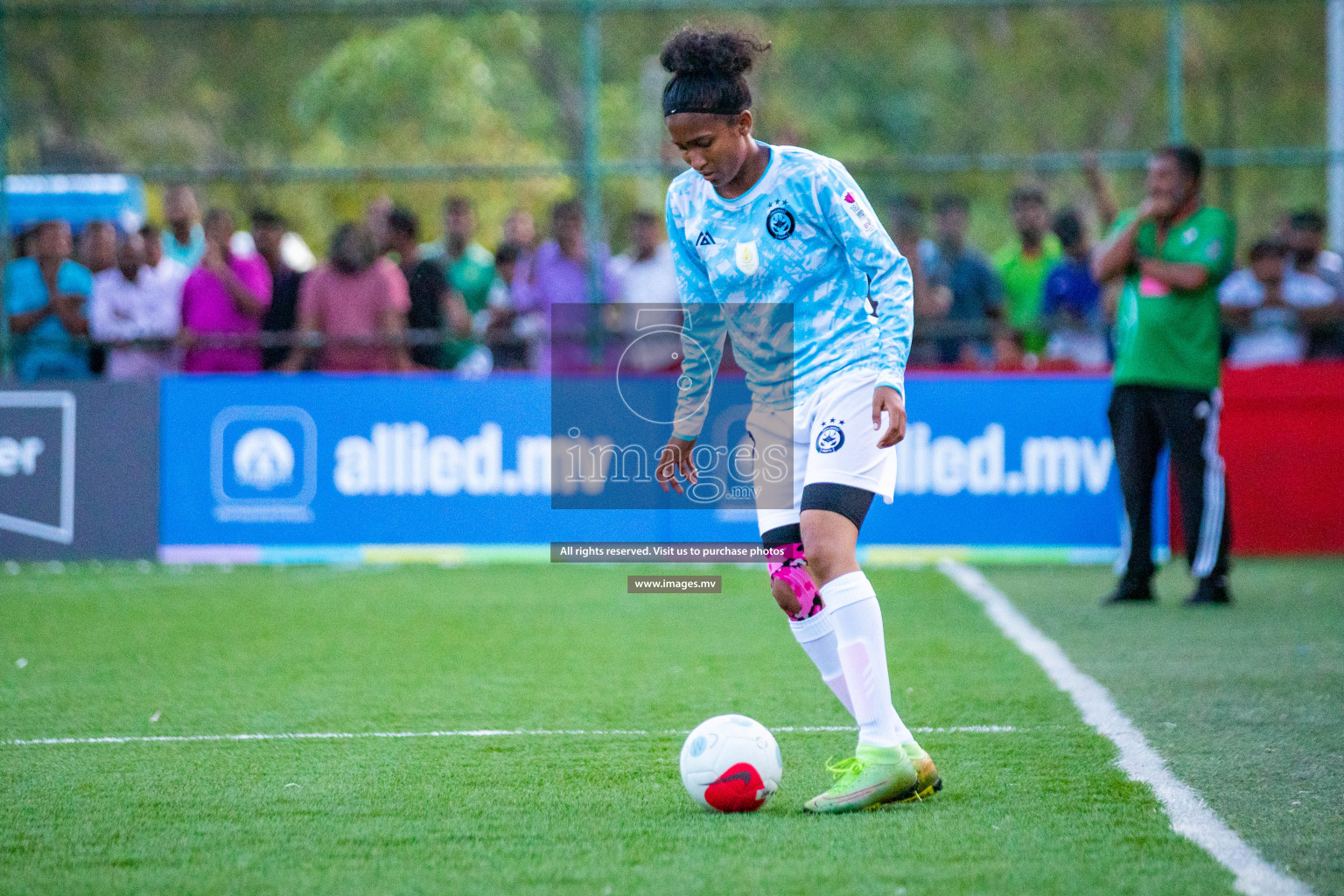 MPL vs DSC in Eighteen Thirty Women's Futsal Fiesta 2022 was held in Hulhumale', Maldives on Monday, 17th October 2022. Photos: Hassan Simah, Mohamed Mahfooz Moosa / images.mv