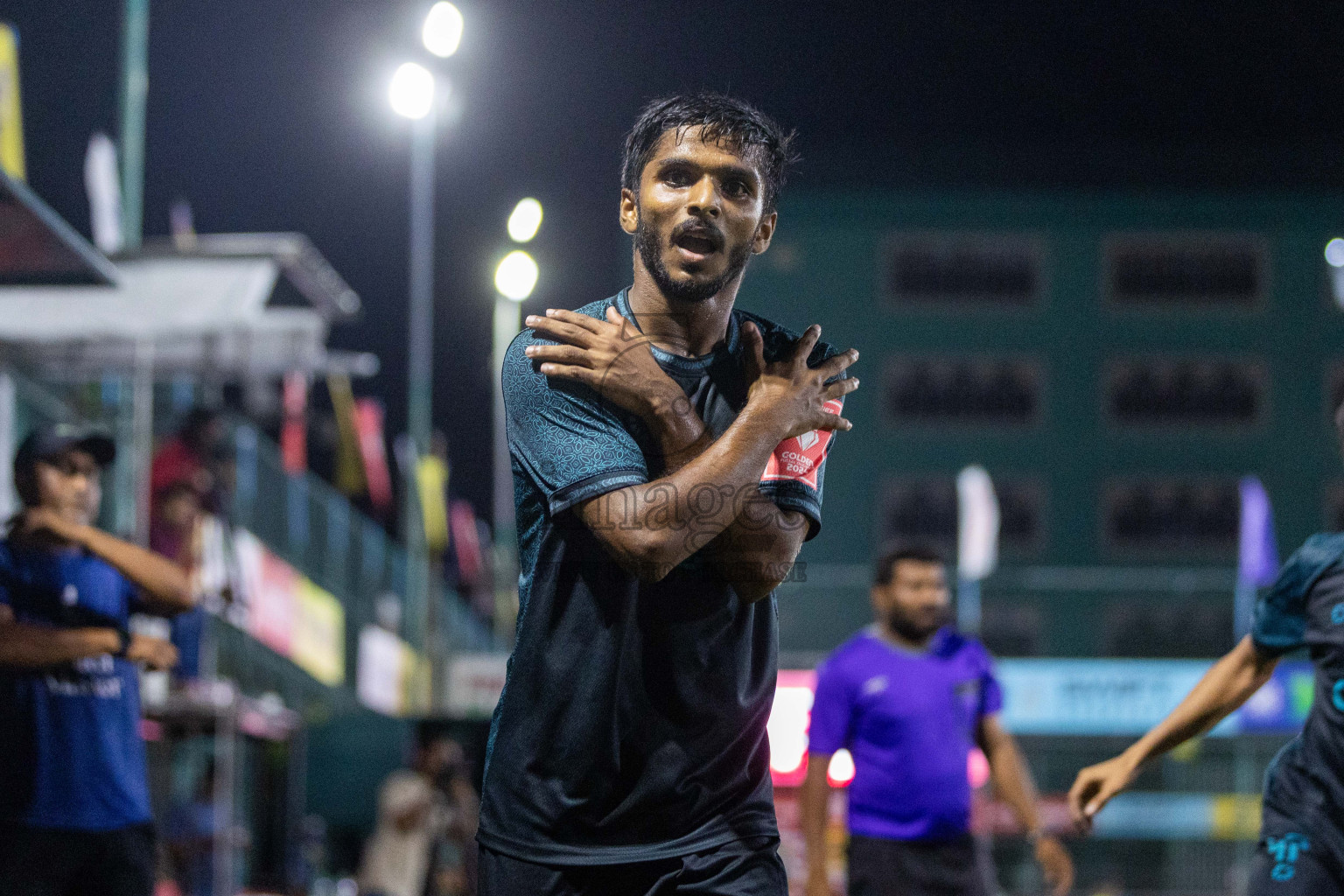 Sh Kanditheemu vs Sh Feydhoo in Day 21 of Golden Futsal Challenge 2024 was held on Sunday , 4th February 2024 in Hulhumale', Maldives Photos: Nausham Waheed / images.mv