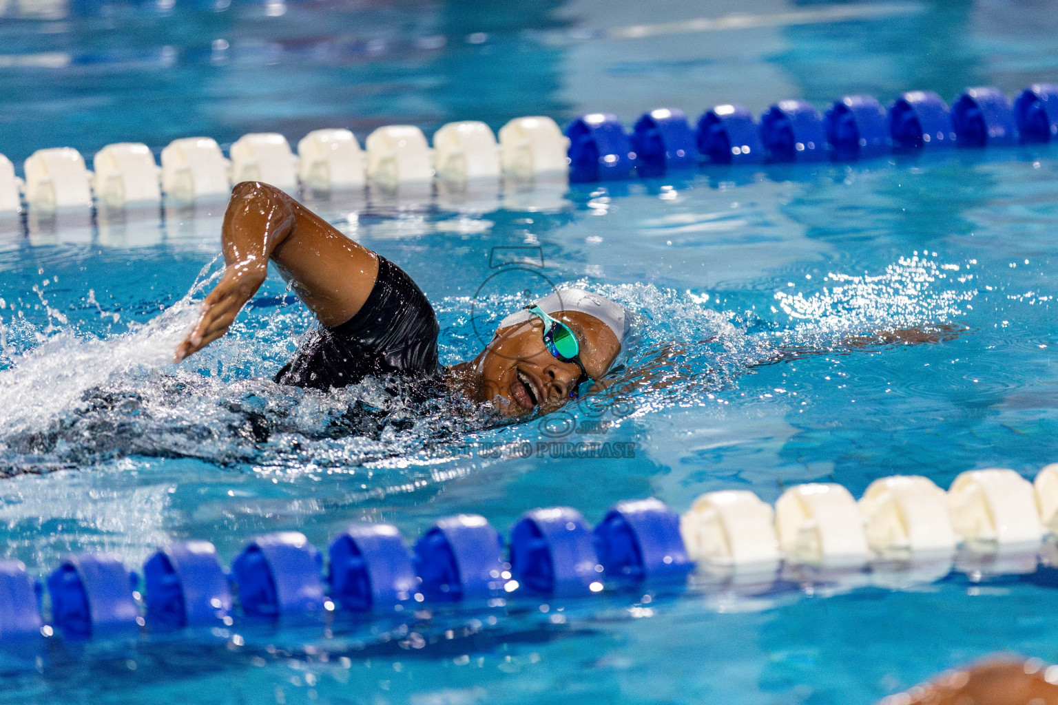 Day 2 of National Swimming Competition 2024 held in Hulhumale', Maldives on Saturday, 14th December 2024. Photos: Hassan Simah / images.mv