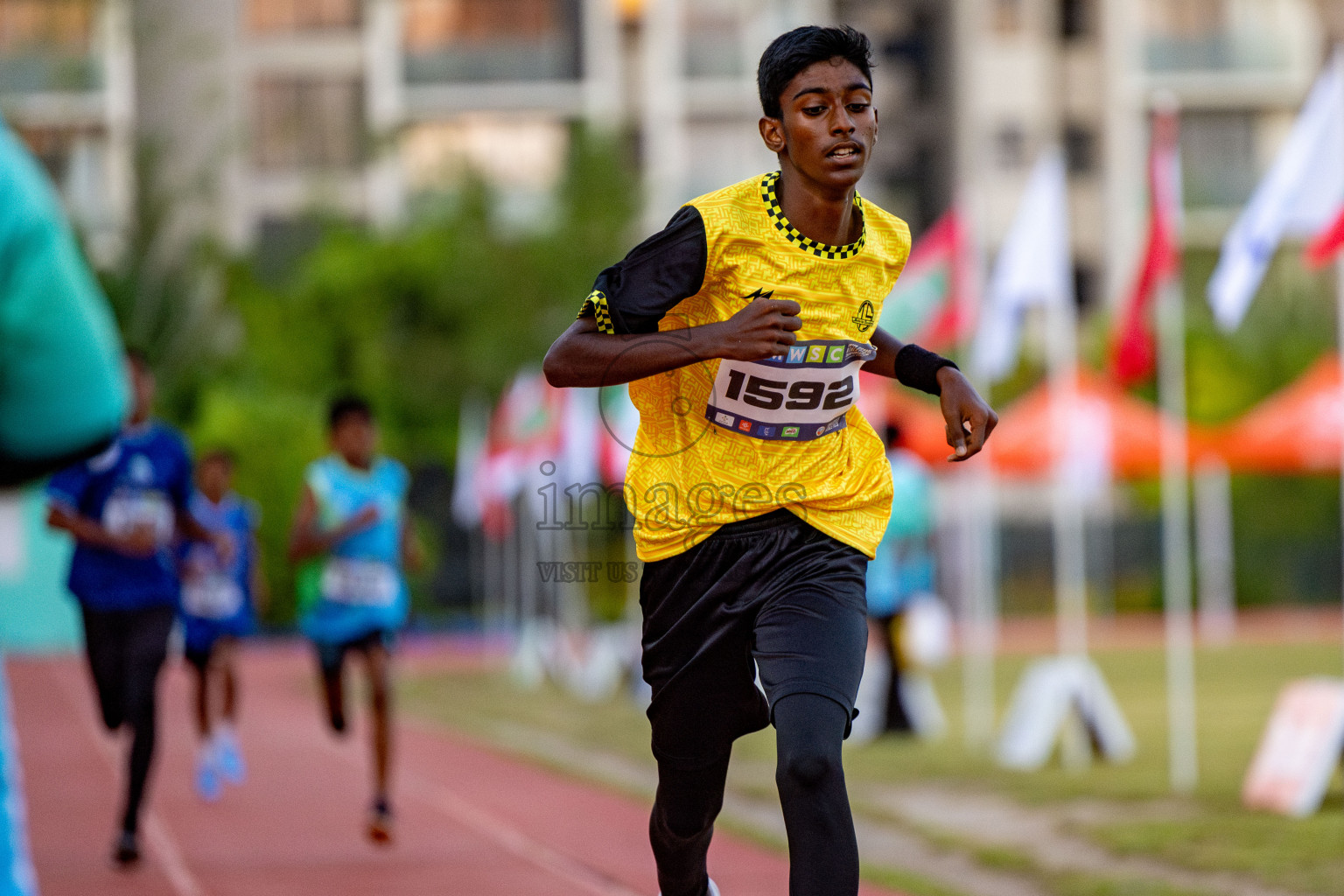 Day 1 of MWSC Interschool Athletics Championships 2024 held in Hulhumale Running Track, Hulhumale, Maldives on Saturday, 9th November 2024. 
Photos by: Hassan Simah / Images.mv