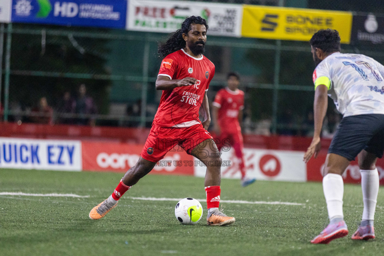 F Dharanboodhoo vs F Nilandhoo in Day 17 of Golden Futsal Challenge 2024 was held on Wednesday, 31st January 2024, in Hulhumale', Maldives Photos: Nausham Waheed / images.mv