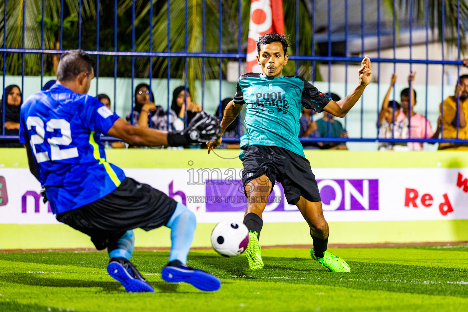 Nala Brothers vs Keawan FC in Day 1 of Eydhafushi Futsal Cup 2024 was held on Monday , 8th April 2024, in B Eydhafushi, Maldives Photos: Nausham Waheed / images.mv