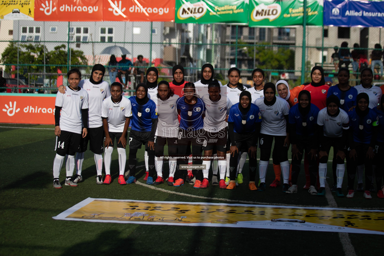 Maldives Ports Limited vs Dhivehi Sifainge Club in the semi finals of 18/30 Women's Futsal Fiesta 2019 on 27th April 2019, held in Hulhumale Photos: Hassan Simah / images.mv