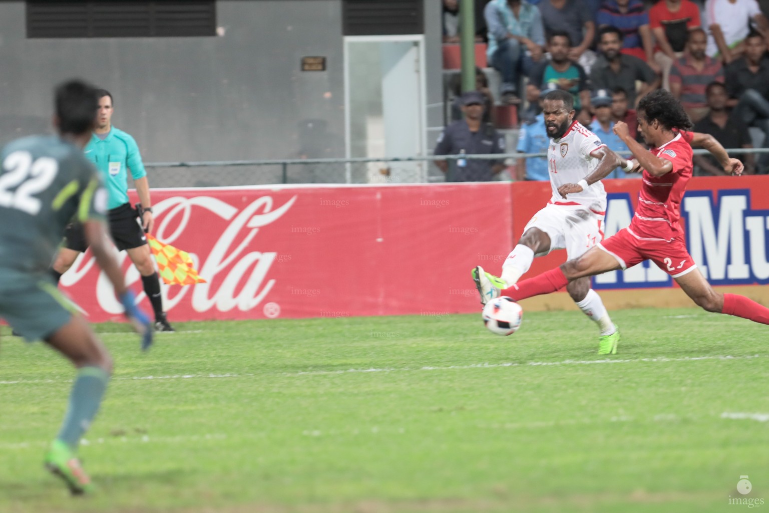 Asian Cup Qualifier between Maldives and Oman in National Stadium, on 10 October 2017 Male' Maldives. ( Images.mv Photo: Ismail Thoriq )