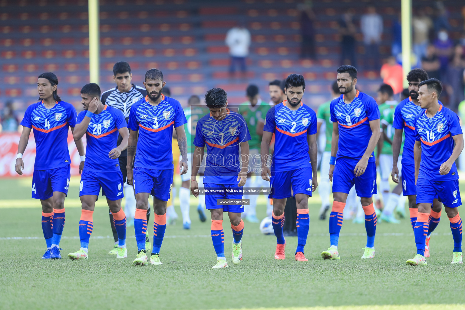 Bangladesh vs India in SAFF Championship 2021 held on 1st October 2021 in Galolhu National Stadium, Male', Maldives