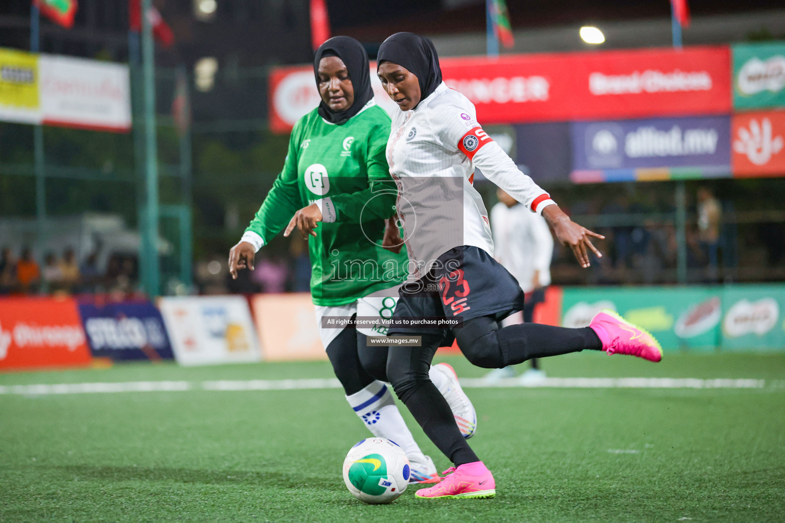 Hulhumale Hospital vs Prison RC in 18/30 Futsal Fiesta Classic 2023 held in Hulhumale, Maldives, on Monday, 17th July 2023 Photos: Nausham Waheed / images.mv