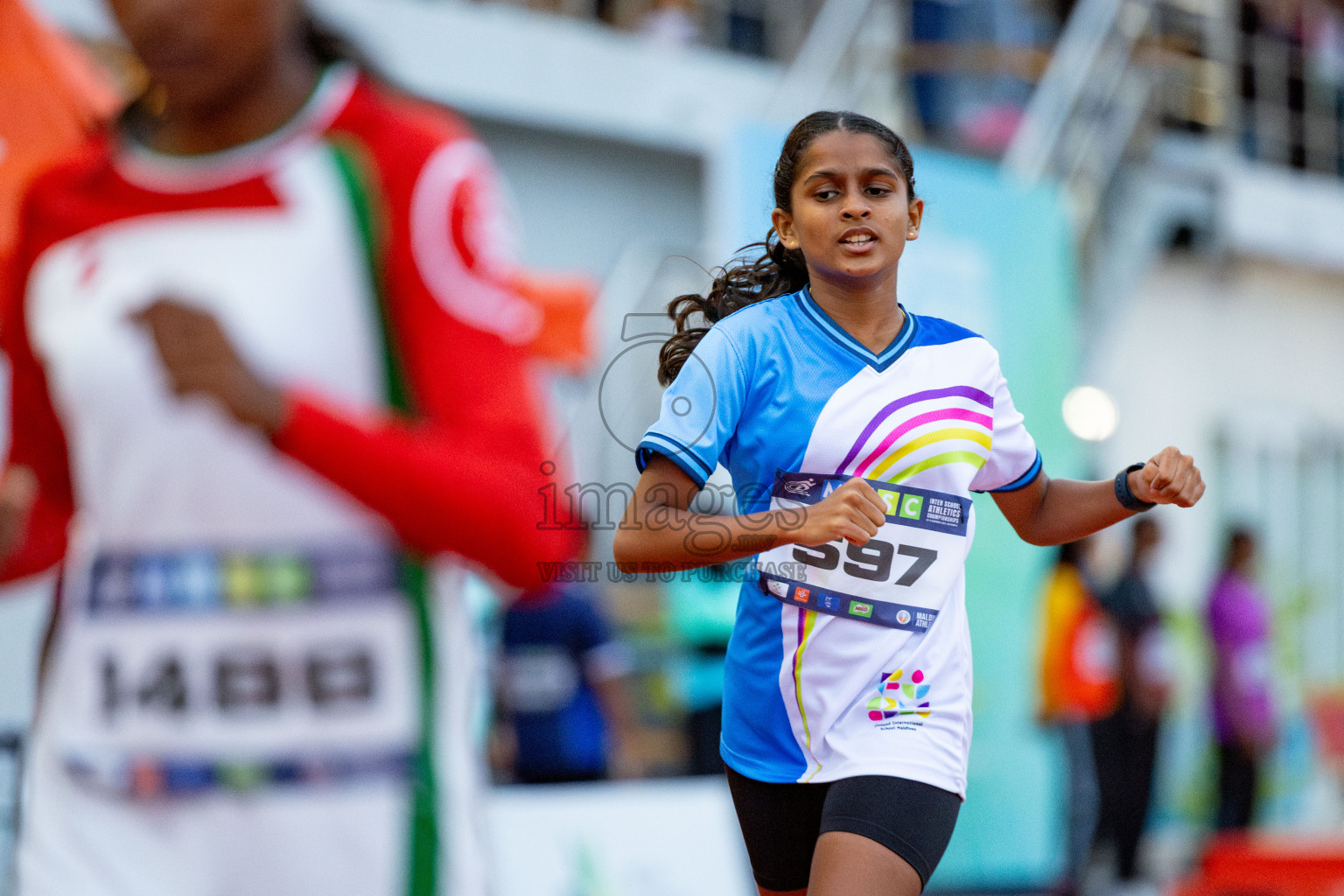 Day 2 of MWSC Interschool Athletics Championships 2024 held in Hulhumale Running Track, Hulhumale, Maldives on Sunday, 10th November 2024. 
Photos by: Hassan Simah / Images.mv