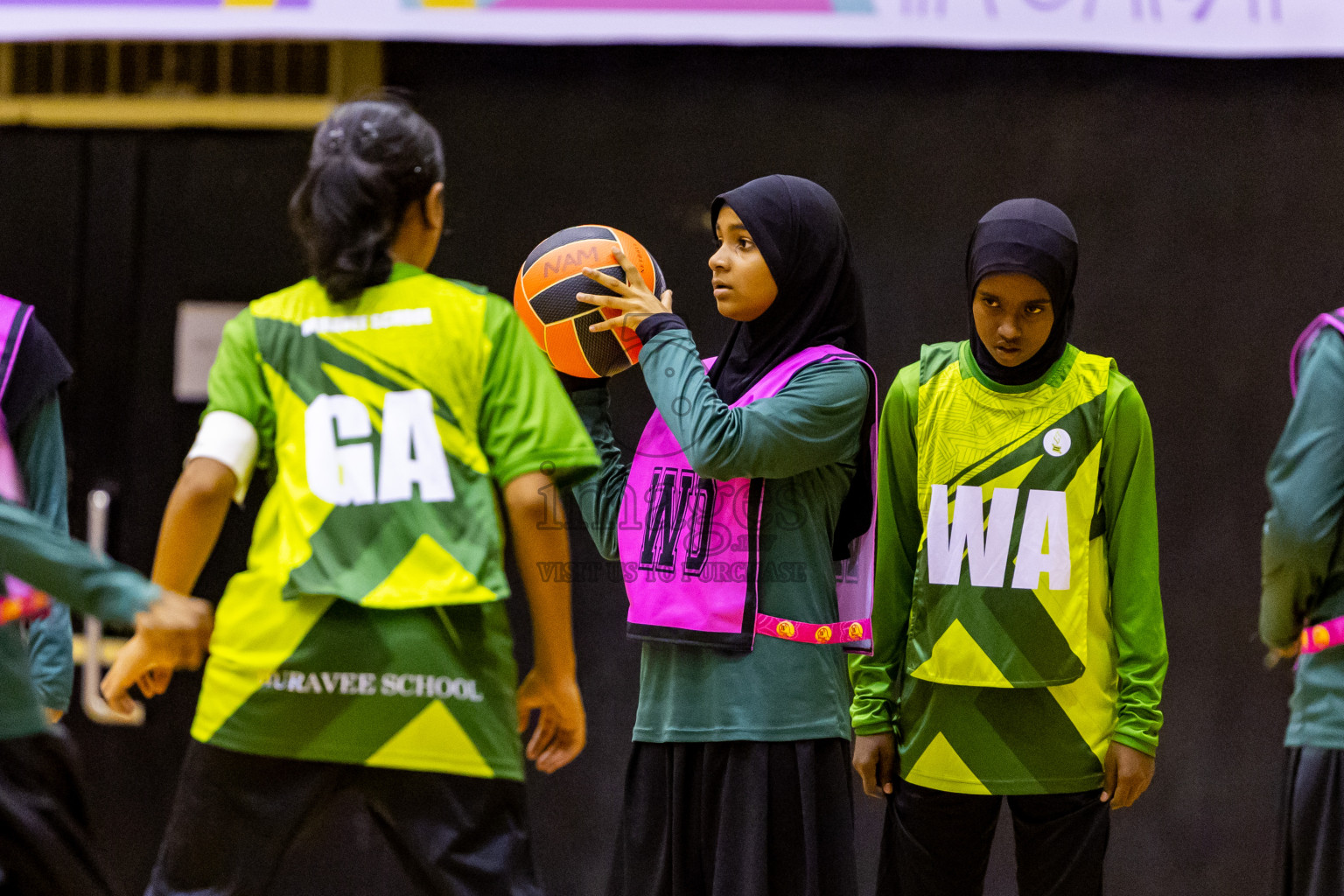 Day 11 of 25th Inter-School Netball Tournament was held in Social Center at Male', Maldives on Wednesday, 21st August 2024. Photos: Nausham Waheed / images.mv