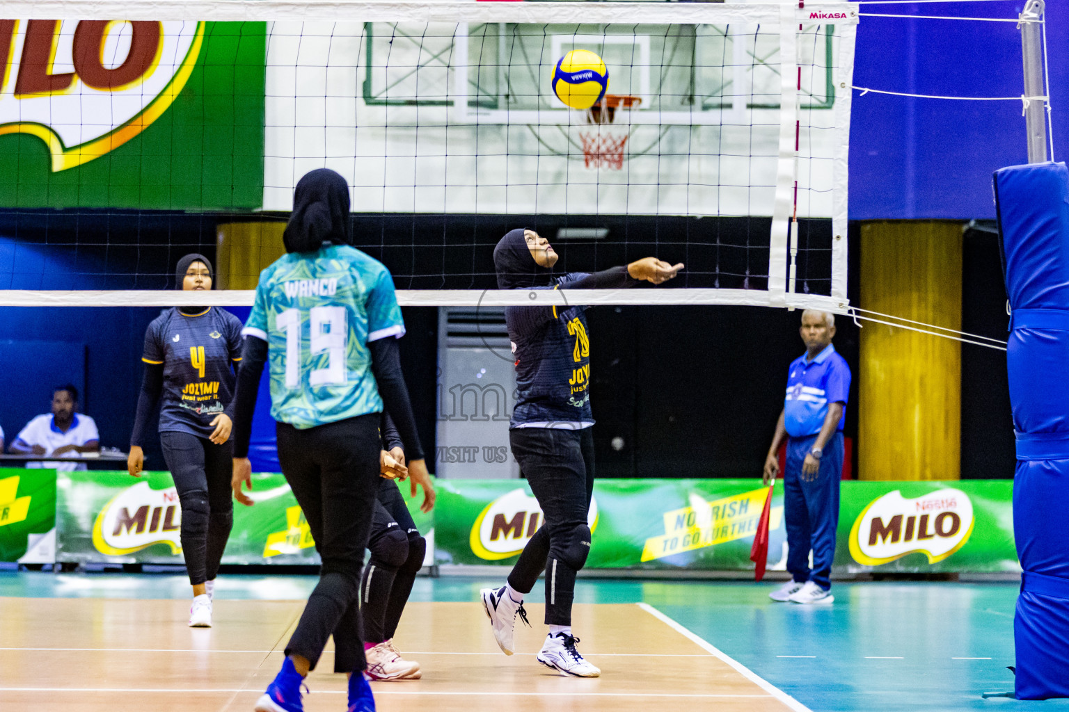 Day 2 of Women's Division of Milo VAM Cup 2024 held in Male', Maldives on Wednesday, 9th July 2024 at Social Center Indoor Hall Photos By: Nausham Waheed / images.mv