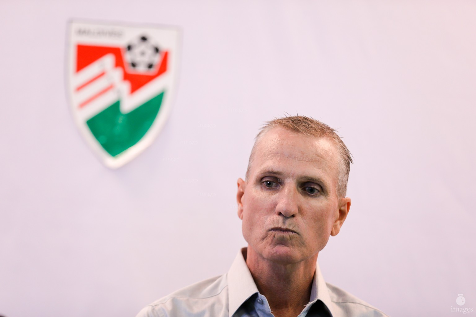 Maldives National Team coach, Darren Stewart speaks to the media ahead of the friendly and AFC Asian Cup Qualifiers in Male', Maldives,  Tuesday, August. 16 , 2016. (Images.mv Photo/ Hussain Sinan).