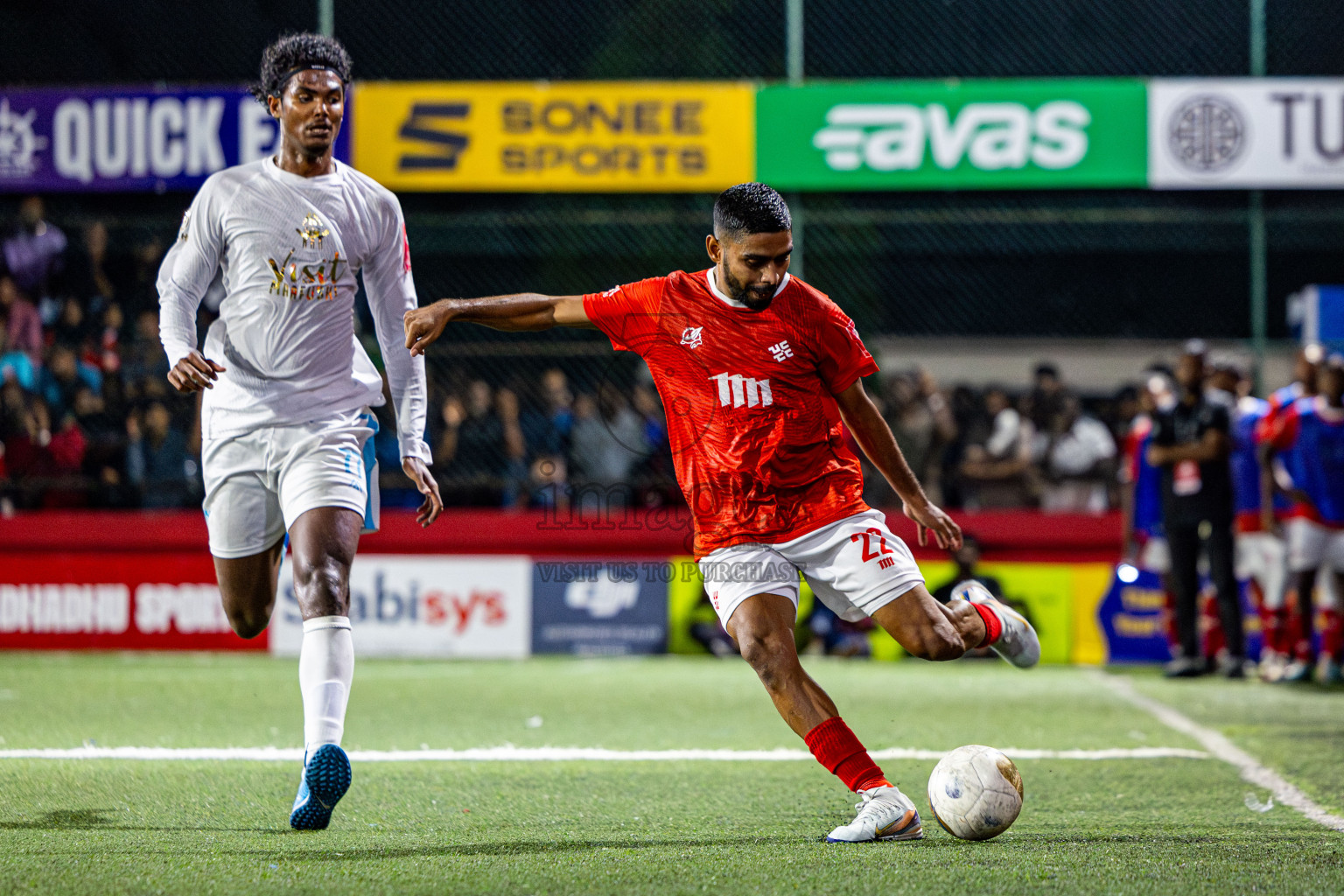 K Maafushi vs K Kaashidhoo in Kaafu Atoll Finals Day 27 of Golden Futsal Challenge 2025 was held on Friday , 31st January 2025, in Hulhumale', Maldives. Photos: Nausham Waheed / images.mv