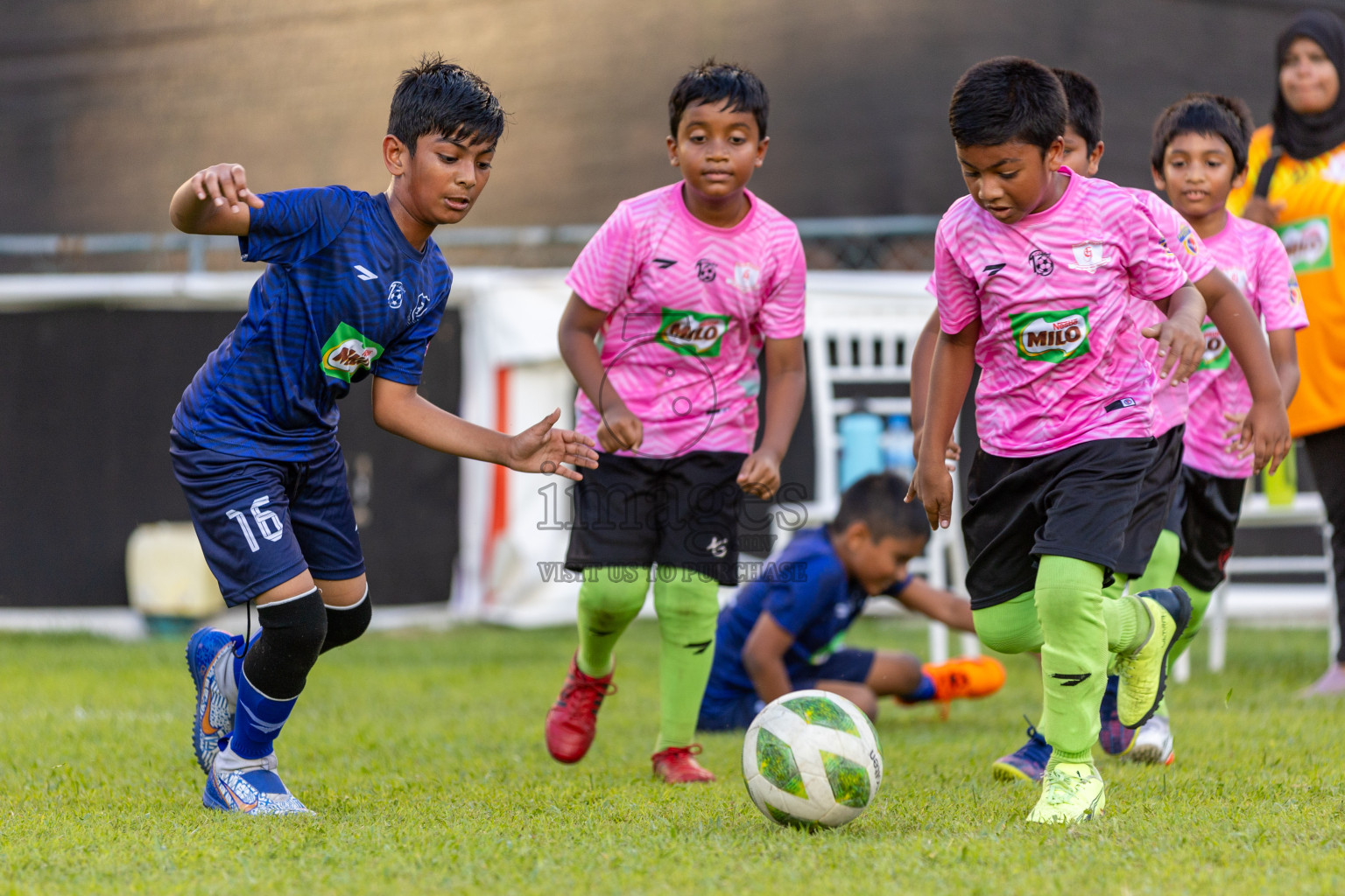 Day 1 of MILO Kids Football Fiesta was held at National Stadium in Male', Maldives on Friday, 23rd February 2024. Photos: Hassan Simah / images.mv