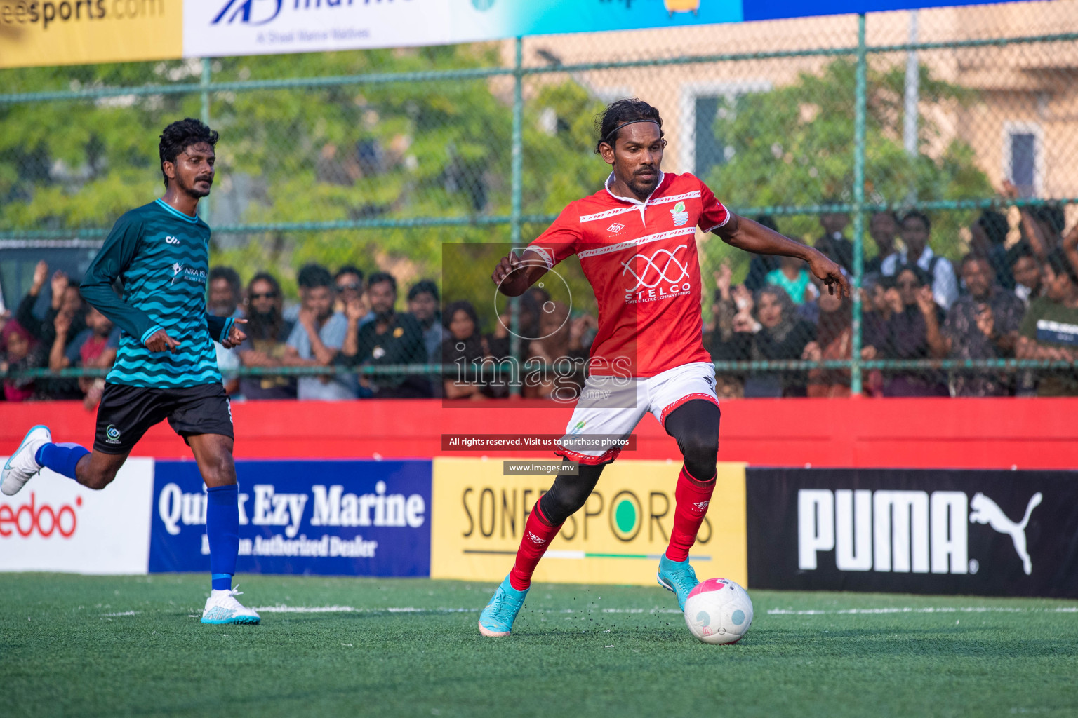 AA. Bodufulhudho vs AA. Mathiveri in Day 7 of Golden Futsal Challenge 2023 on 11 February 2023 in Hulhumale, Male, Maldives