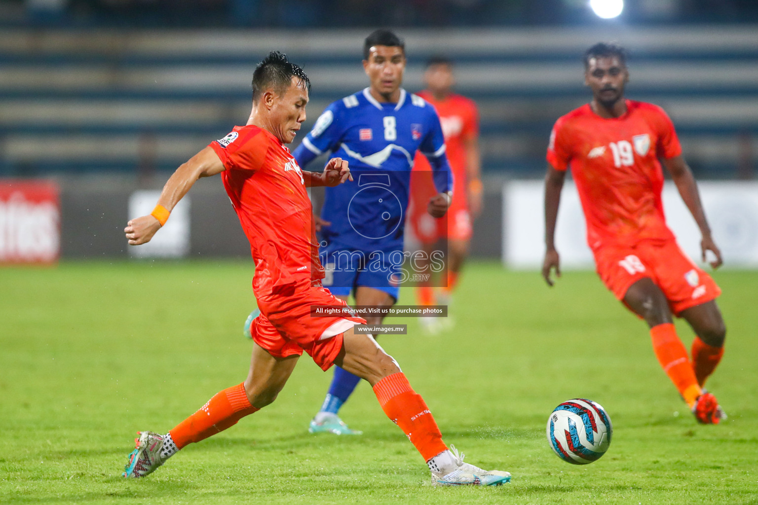 Nepal vs India in SAFF Championship 2023 held in Sree Kanteerava Stadium, Bengaluru, India, on Saturday, 24th June 2023. Photos: Hassan Simah / images.mv