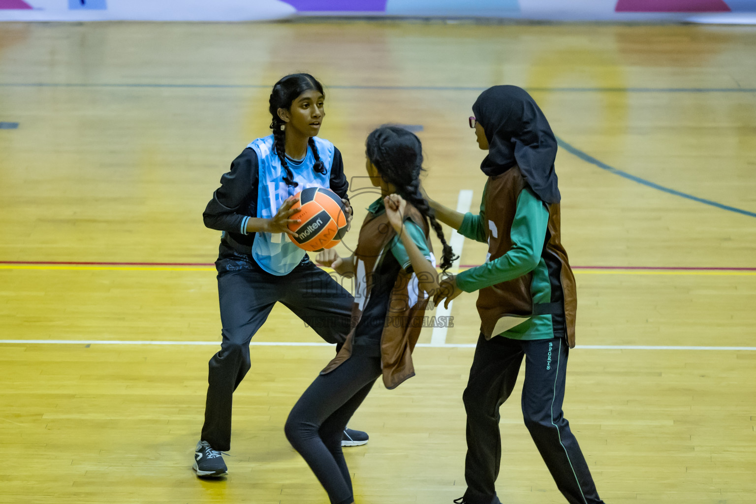 Day 12 of 25th Inter-School Netball Tournament was held in Social Center at Male', Maldives on Thursday, 22nd August 2024.