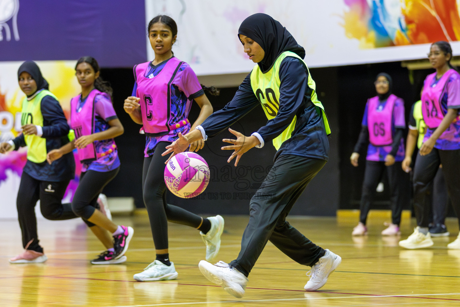 AIS  Netball academy vs N sports Academy in Day 3 of 3rd Netball Junior Championship, held at Social Center on Wednesday 22nd January 2025 . Photos: Shuu Abdul Sattar / images.mv