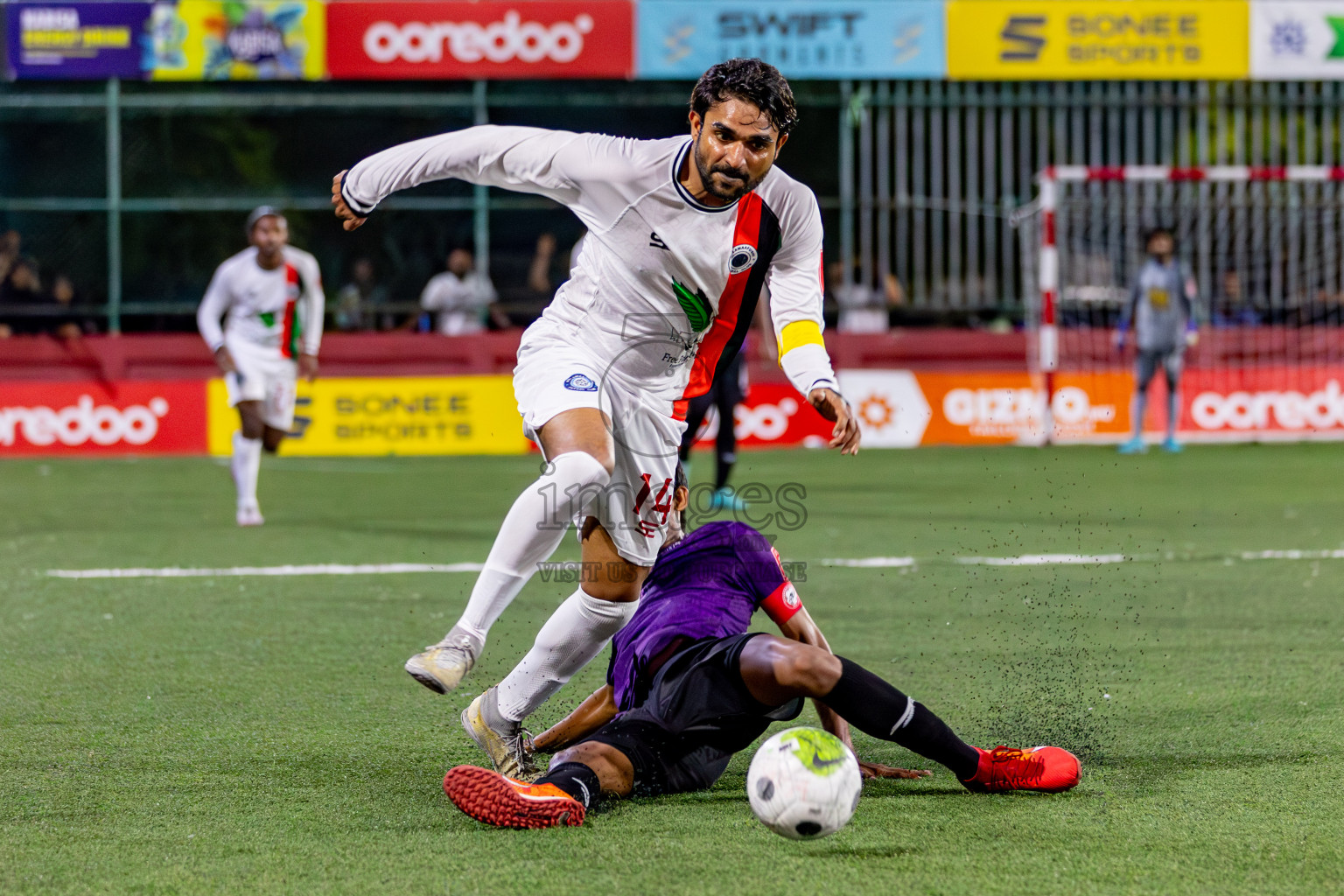 GA. Kolamaafushi vs GA. Kanduhulhuhdhoo in Day 19 of Golden Futsal Challenge 2024 was held on Friday, 2nd February 2024 in Hulhumale', Maldives 
Photos: Hassan Simah / images.mv