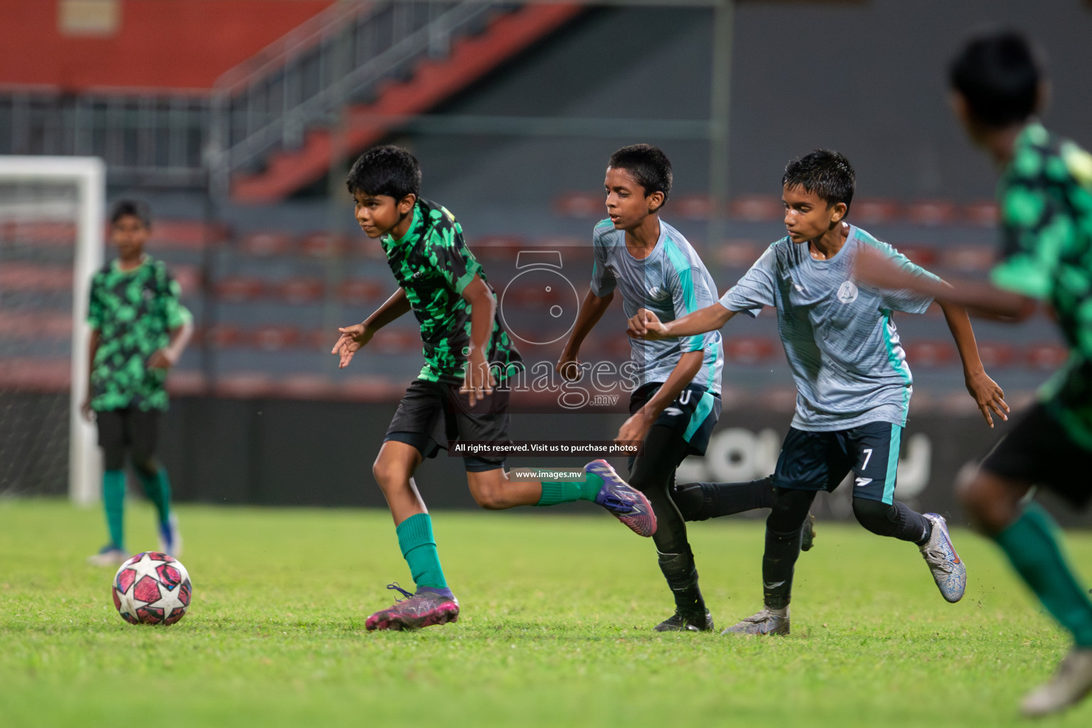 Kalaafaanu School vs Ahmadhiyya International School in the Final of FAM U13 Inter School Football Tournament 2022/23 was held in National Football Stadium on Sunday, 11th June 2023.  Photos: Mohamed Mahfooz Moosa / images.mv