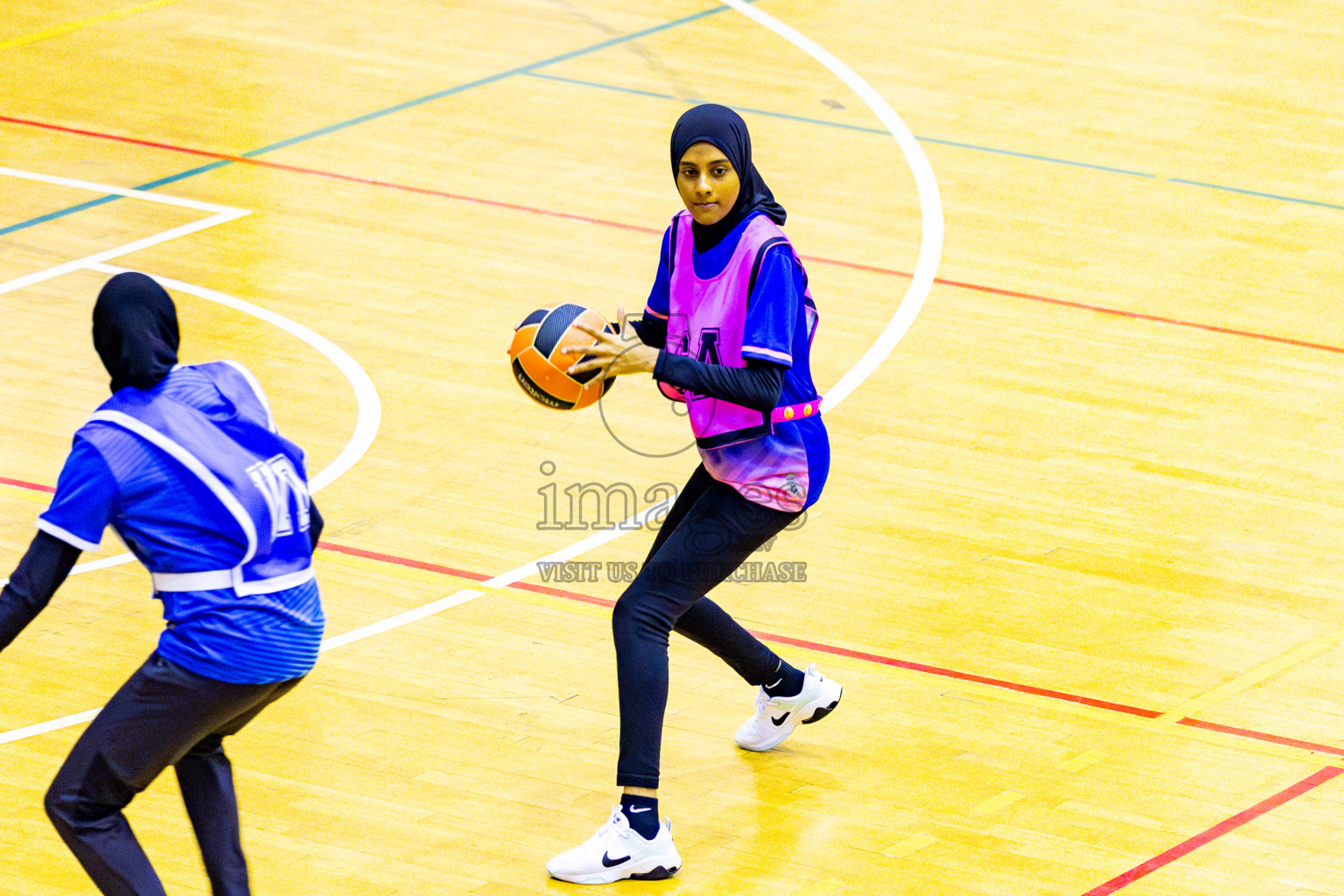 Kulhudhuffushi Youth & Recreation Club vs Sports Club Shining Star in Day 4 of 21st National Netball Tournament was held in Social Canter at Male', Maldives on Sunday, 19th May 2024. Photos: Nausham Waheed / images.mv