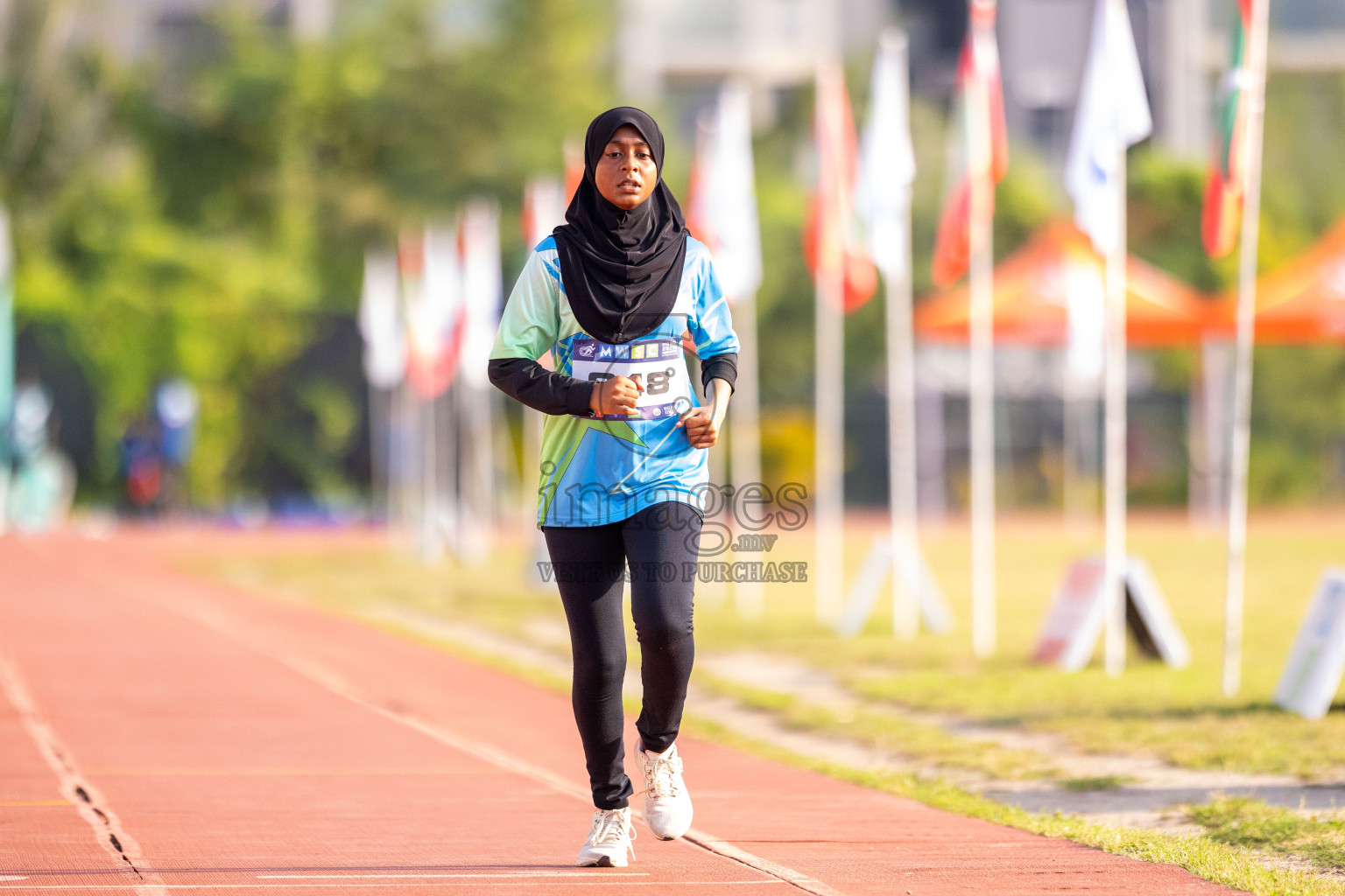 Day 5 of MWSC Interschool Athletics Championships 2024 held in Hulhumale Running Track, Hulhumale, Maldives on Wednesday, 13th November 2024. Photos by: Raif Yoosuf / Images.mv