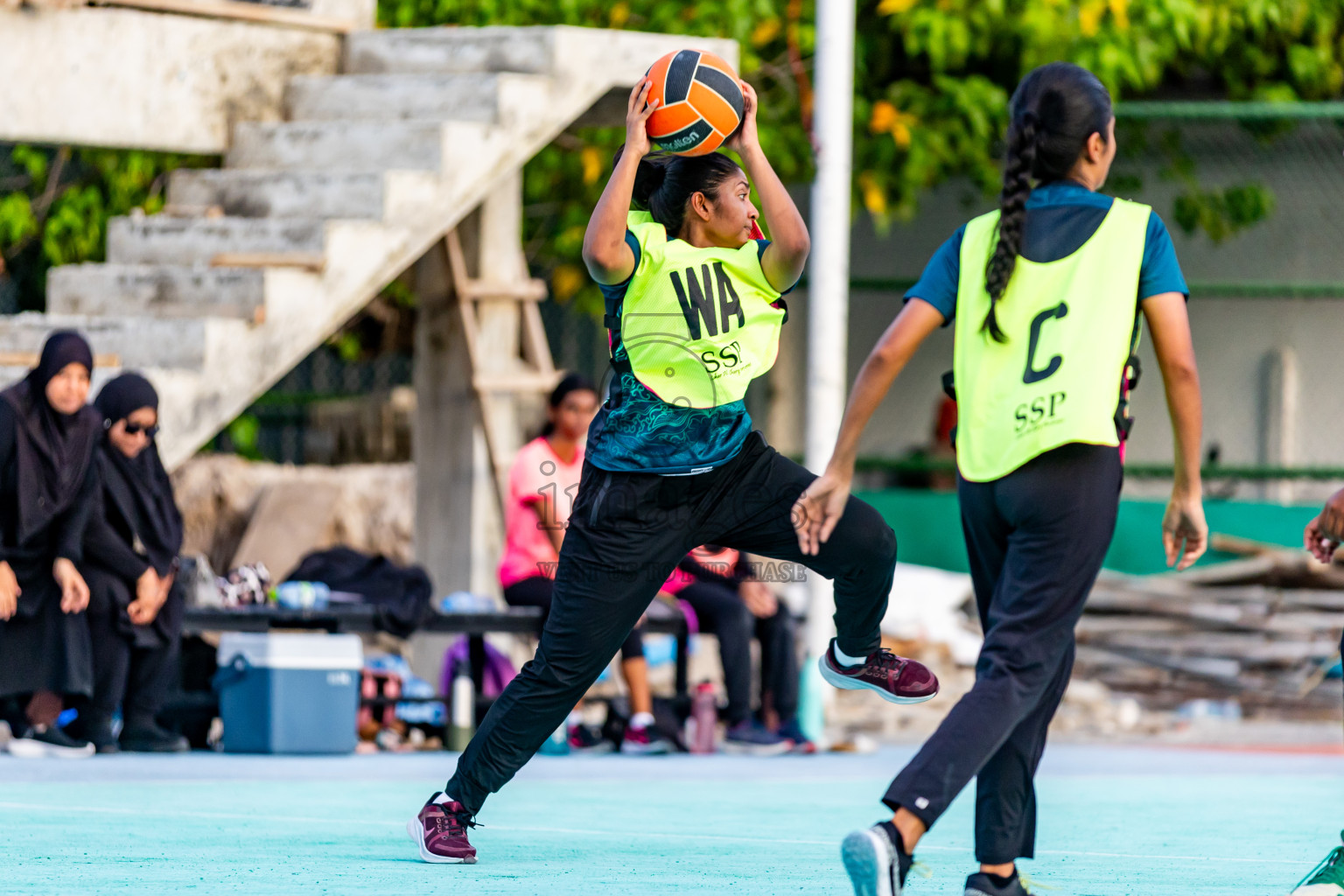 Day 4 of 23rd Netball Association Championship was held in Ekuveni Netball Court at Male', Maldives on Wednesday, 1st May 2024. Photos: Nausham Waheed / images.mv