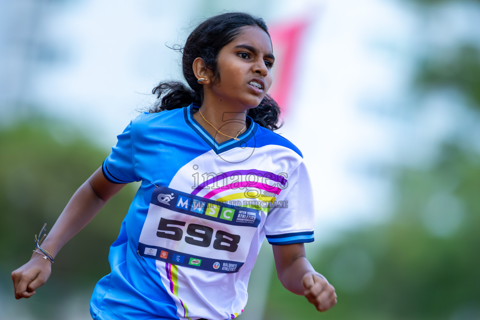 Day 2 of MWSC Interschool Athletics Championships 2024 held in Hulhumale Running Track, Hulhumale, Maldives on Sunday, 10th November 2024. Photos by: Ismail Thoriq / Images.mv