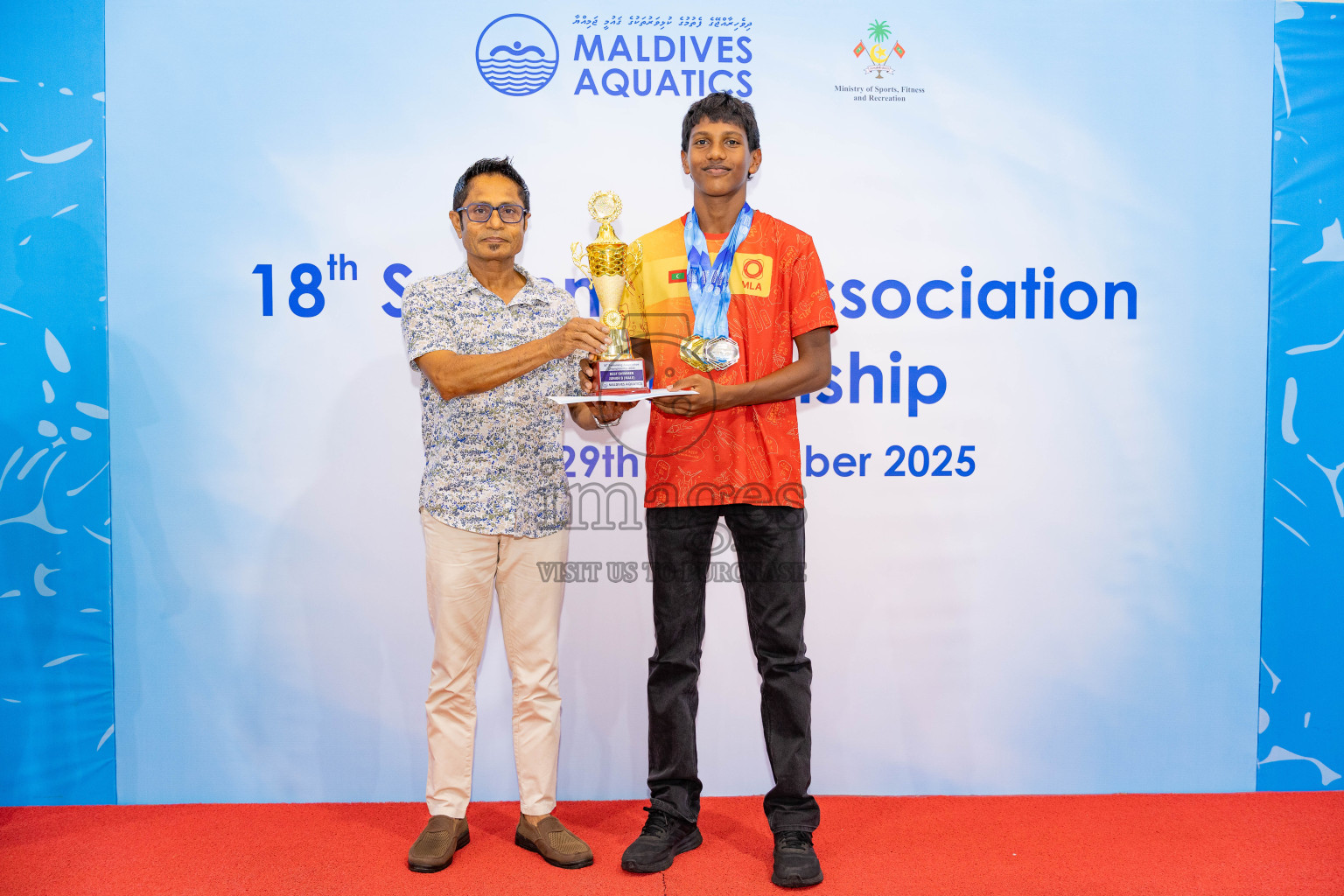 18th Swimming Association Championship 2025, Closing Ceremony was held on Saturday, 29th November 2025 at Swimming Track Hulhumale', Maldives. Photos: Areef Adam / images.mv