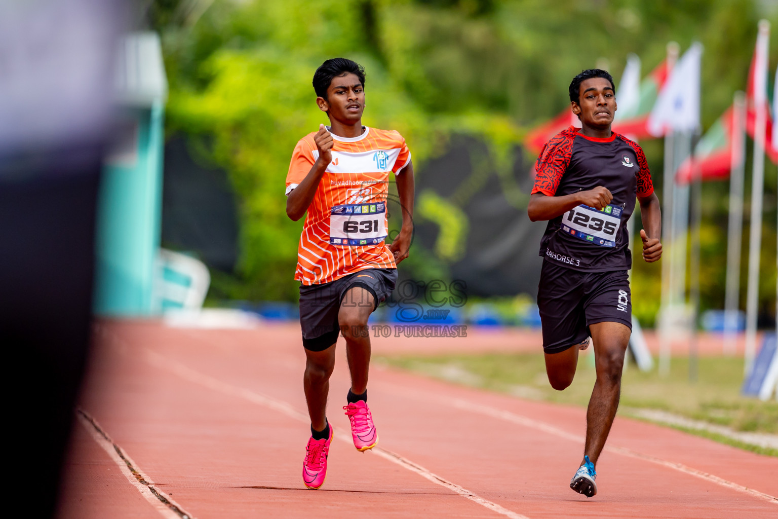 Day 6 of MWSC Interschool Athletics Championships 2024 held in Hulhumale Running Track, Hulhumale, Maldives on Thursday, 14th November 2024. Photos by: Nausham Waheed / Images.mv