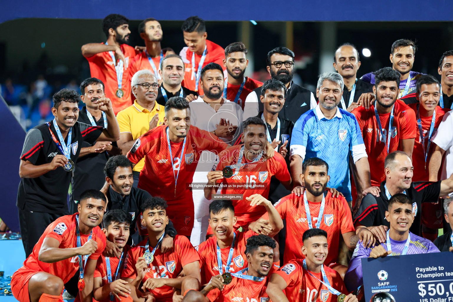 Kuwait vs India in the Final of SAFF Championship 2023 held in Sree Kanteerava Stadium, Bengaluru, India, on Tuesday, 4th July 2023. Photos: Nausham Waheed / images.mv