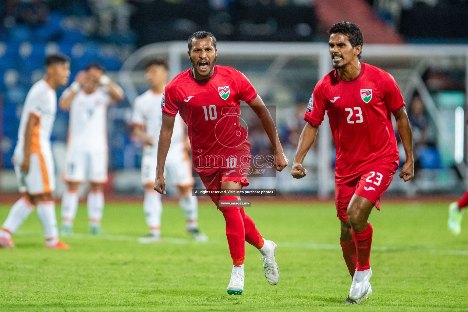 Maldives vs Bhutan in SAFF Championship 2023 held in Sree Kanteerava Stadium, Bengaluru, India, on Wednesday, 22nd June 2023. Photos: Nausham Waheed / images.mv