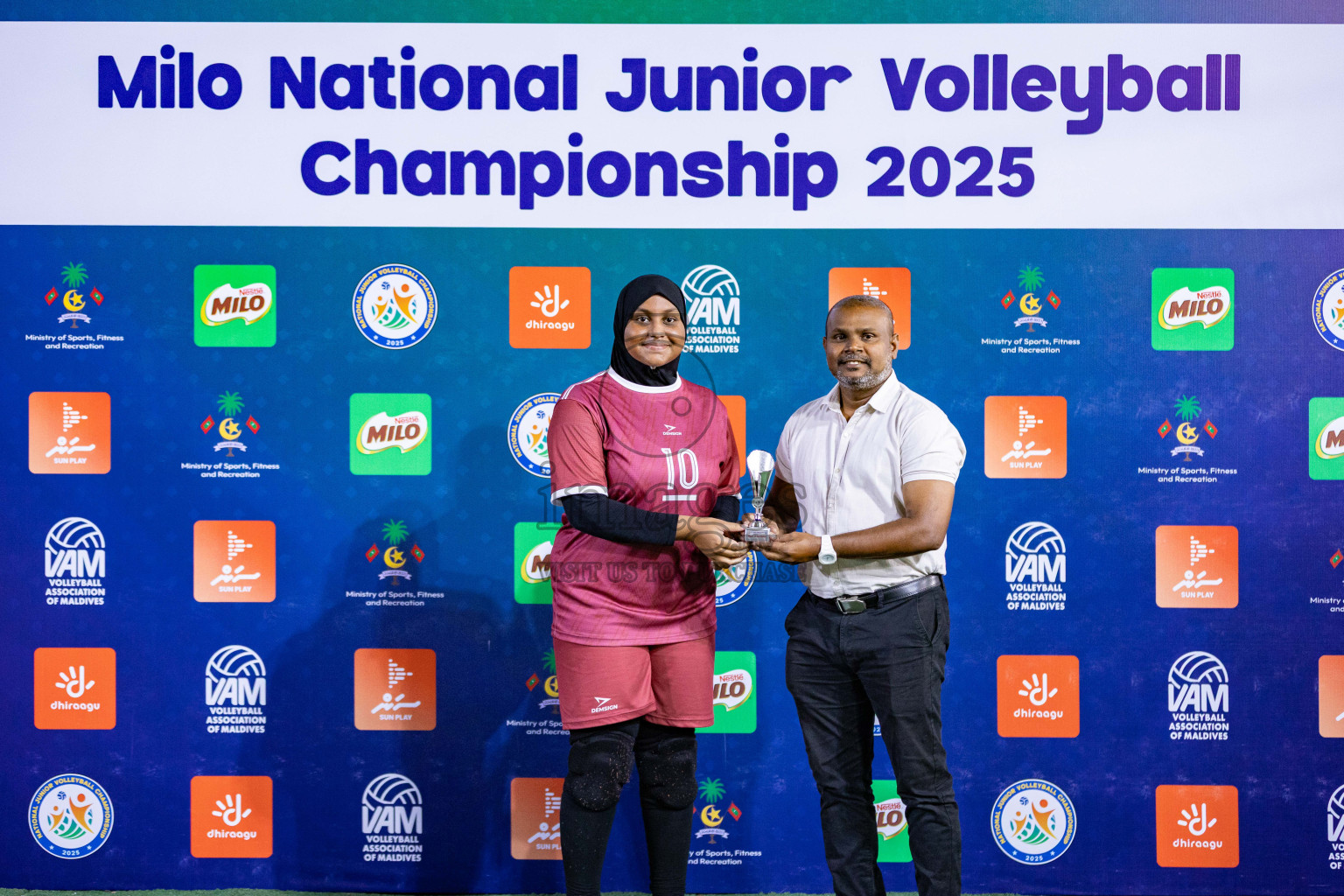Island Ocean Club vs Club Rising Star Academy in Milo National Junior Volleyball Championship 2025 Day 3 was held on Monday, 24th November 2025 at Ekuveni Turf Court Male', Maldives. Photos: Areef Adam / images.mv