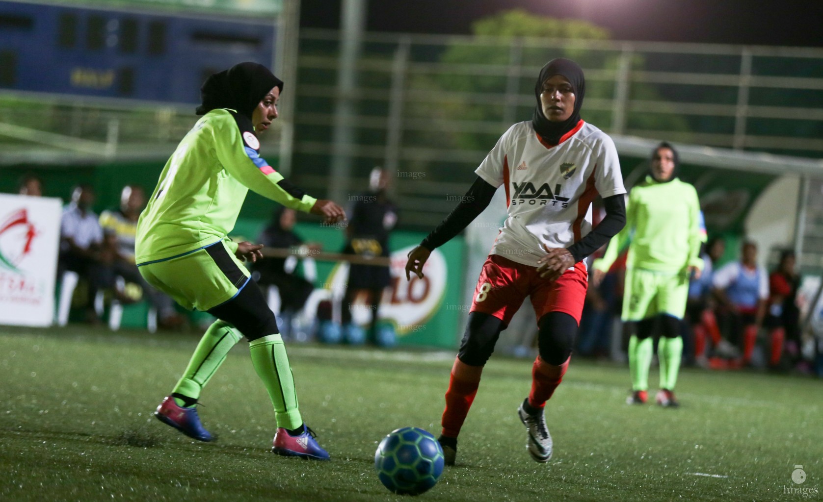 Milo Women's Futsal Tournament's semifinals in Male', Maldives, Tuesday, July 18, 2017. (Images.mv Photo/ Hussain Sinan). 