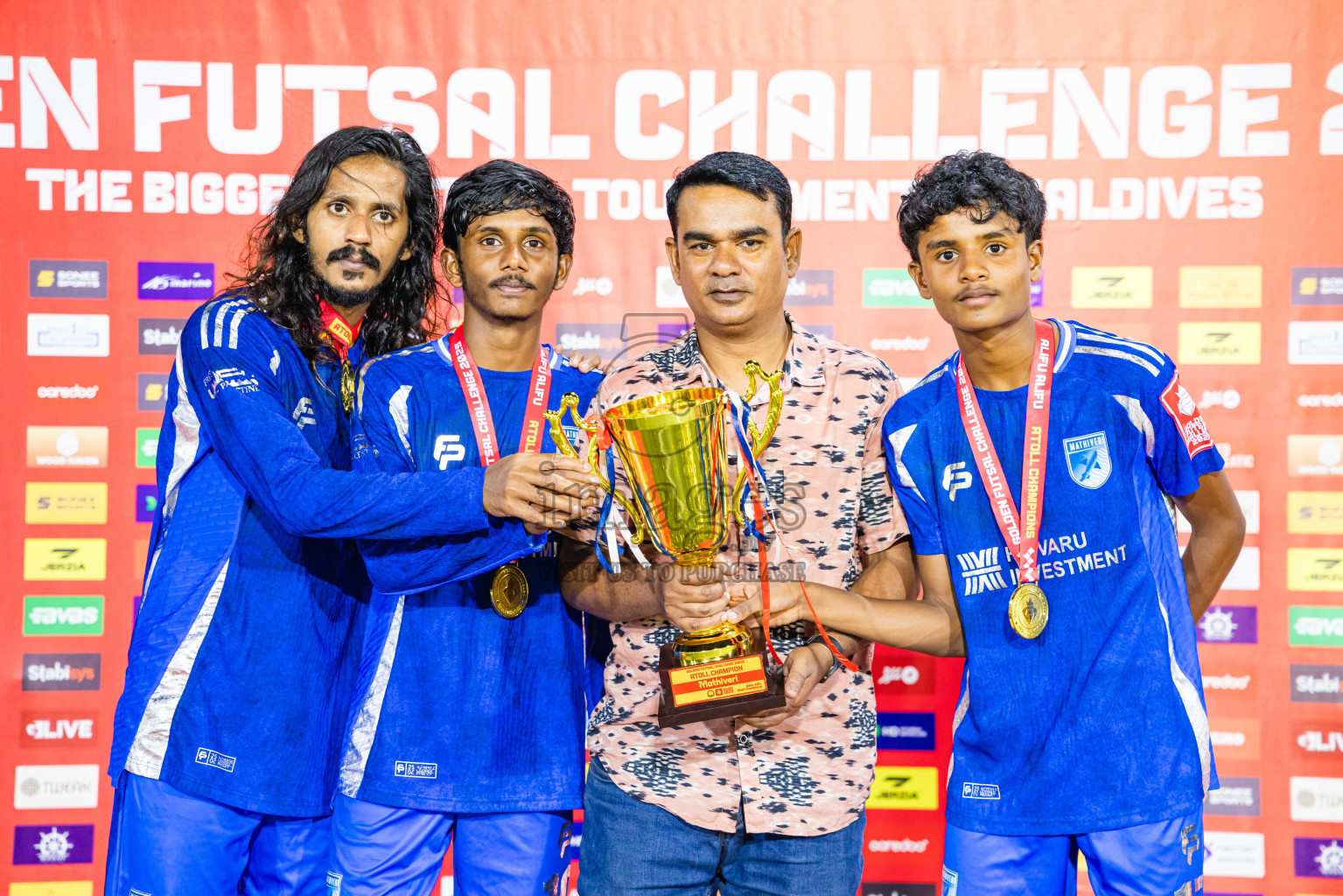 AA. Mathiveri VS AA. Thoddoo in Atoll Round Final on Day 20 of Golden Futsal Challenge 2025 was held on Thursday, 23rd January 2025, in Hulhumale', Maldives. Photos: Abdulla Abeed / images.mv