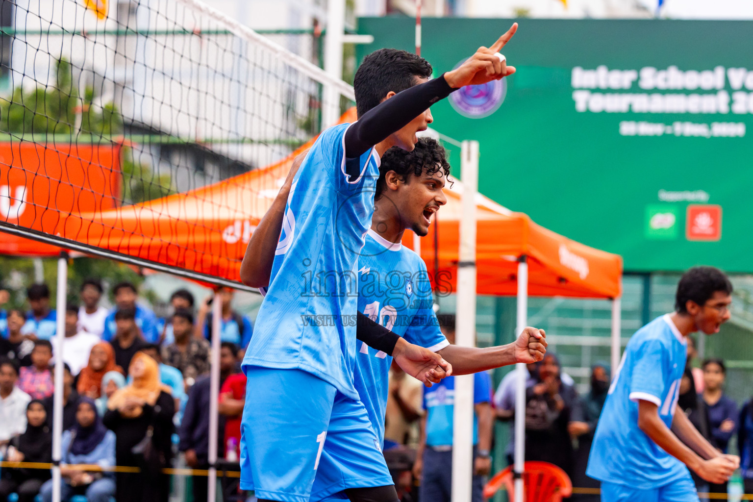 Day 2 of Interschool Volleyball Tournament 2024 was held in Ekuveni Volleyball Court at Male', Maldives on Sunday, 24th November 2024. Photos: Nausham Waheed / images.mv