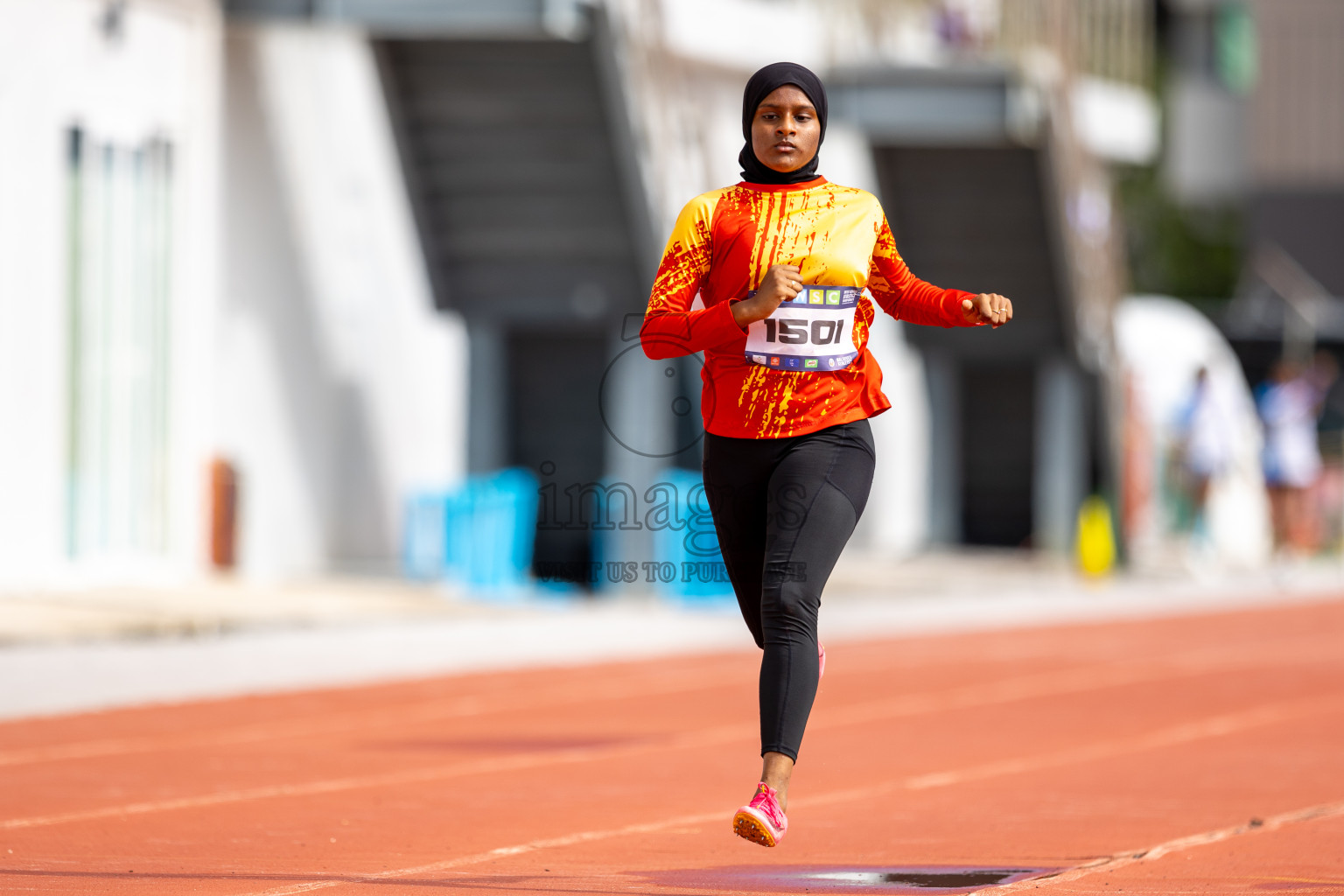 Day 2 of MWSC Interschool Athletics Championships 2024 held in Hulhumale Running Track, Hulhumale, Maldives on Sunday, 10th November 2024.
Photos by: Ismail Thoriq / Images.mv