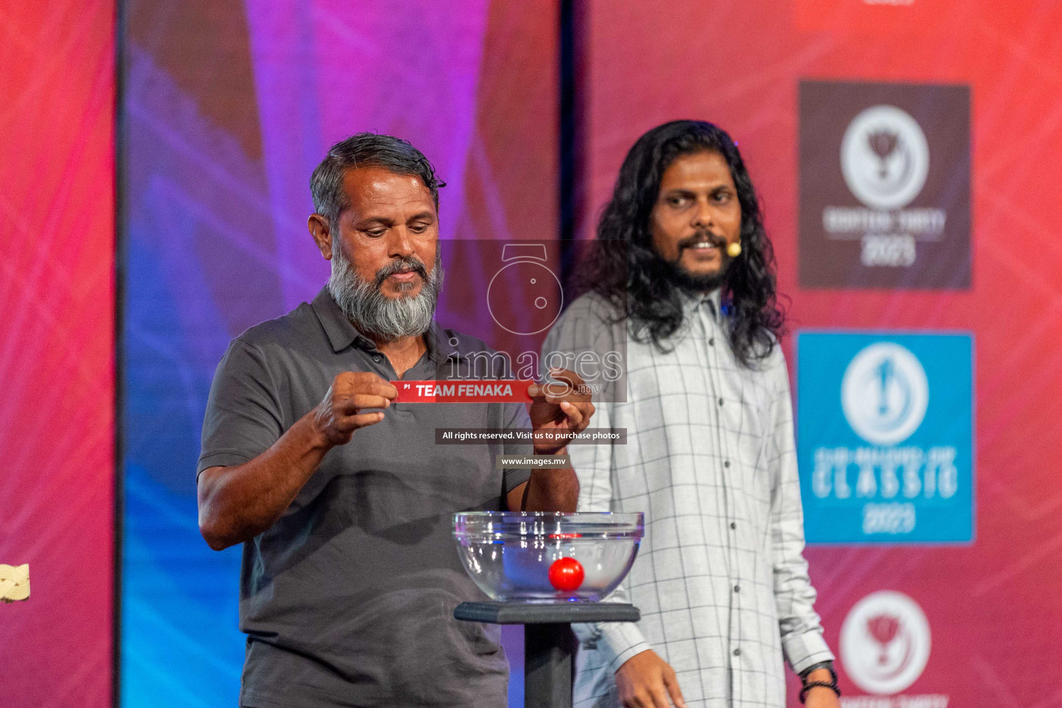 Draw ceremony of Club Maldives 2023 was held on Thursday, 6th July 2023 at PSM Studio in Male', Maldives.  Photos: Ismail Thoriq / images.mv