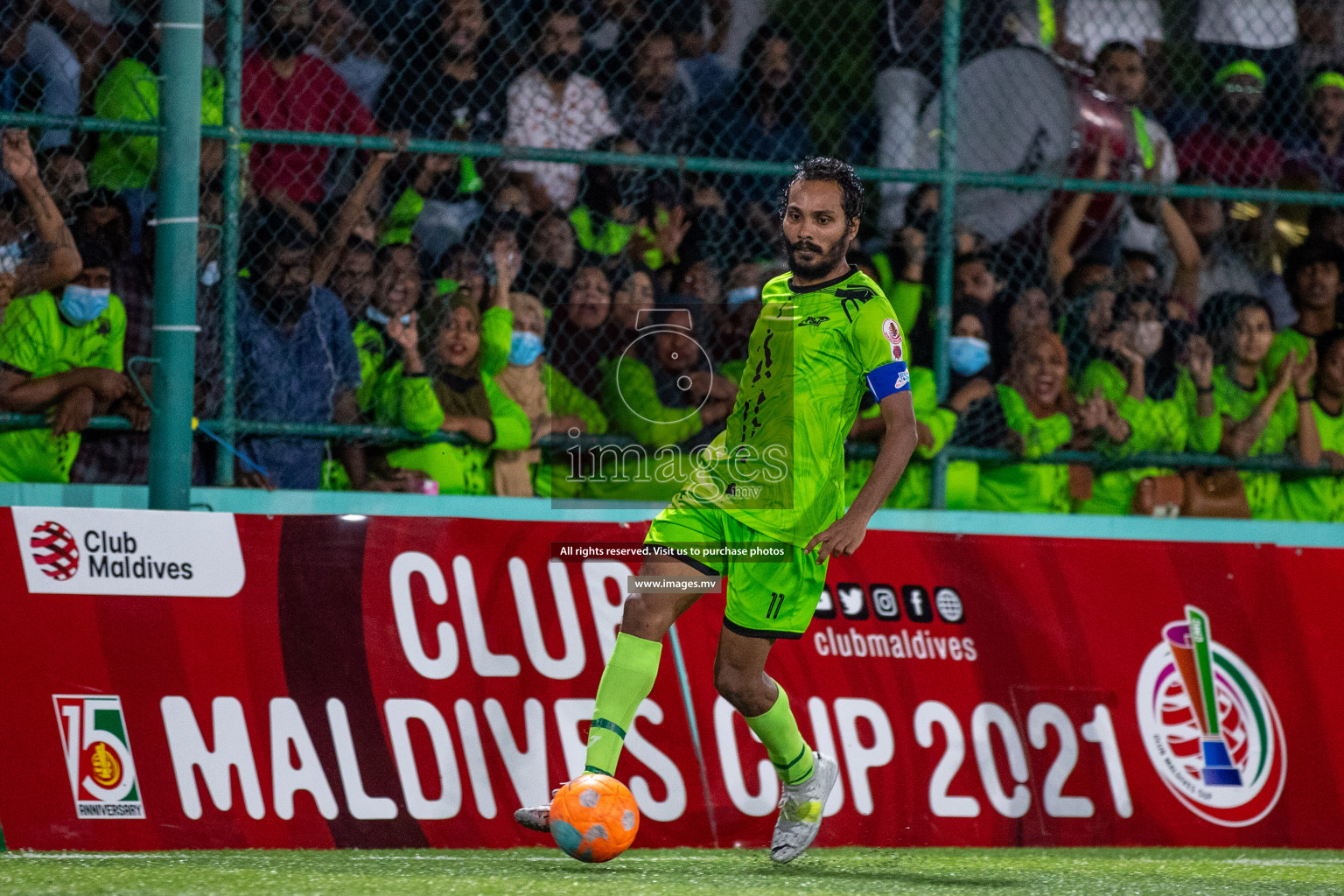 Team FSM Vs Prisons Club in the Semi Finals of Club Maldives 2021 held in Hulhumale, Maldives on 15 December 2021. Photos: Ismail Thoriq / images.mv