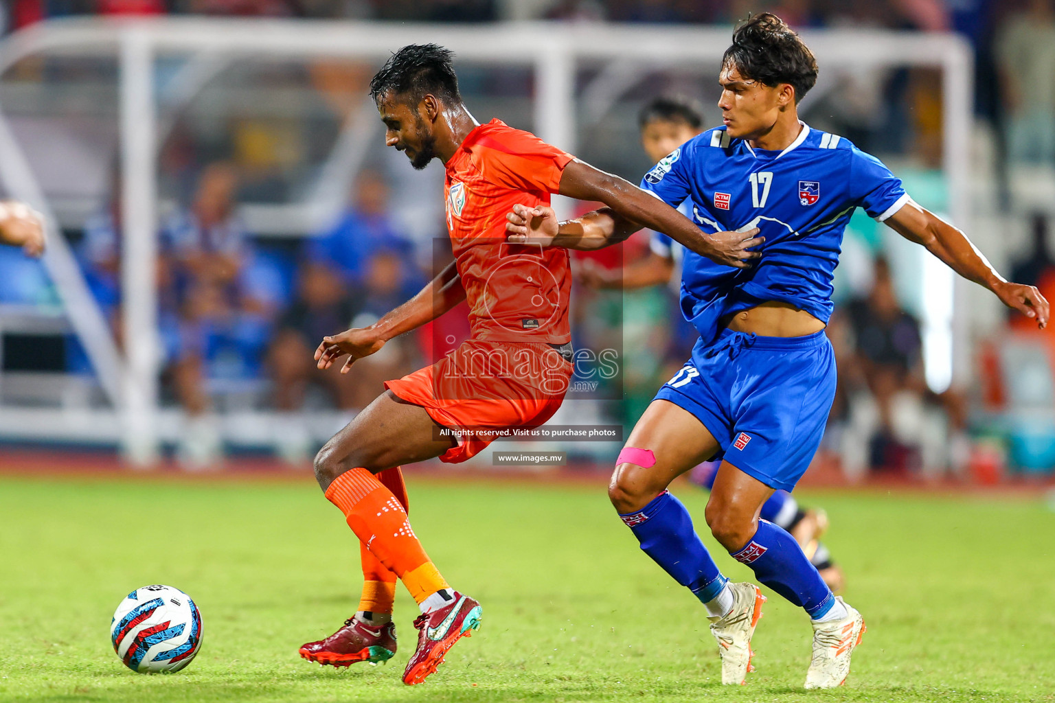 Nepal vs India in SAFF Championship 2023 held in Sree Kanteerava Stadium, Bengaluru, India, on Saturday, 24th June 2023. Photos: Hassan Simah / images.mv