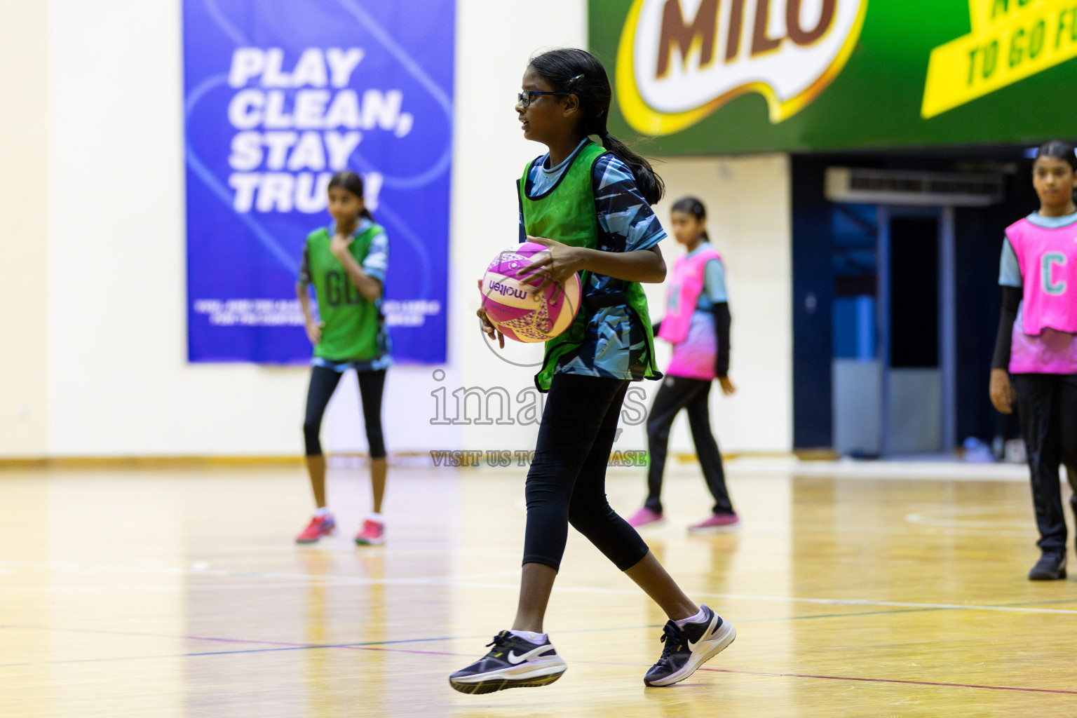 High Flyers vs Netkids A in Day 1 of 3rd Junior Championship - Netball association of Maldives, held at Social Center on 19th January 2025 . Photos by Shuu Abdul Sattar
