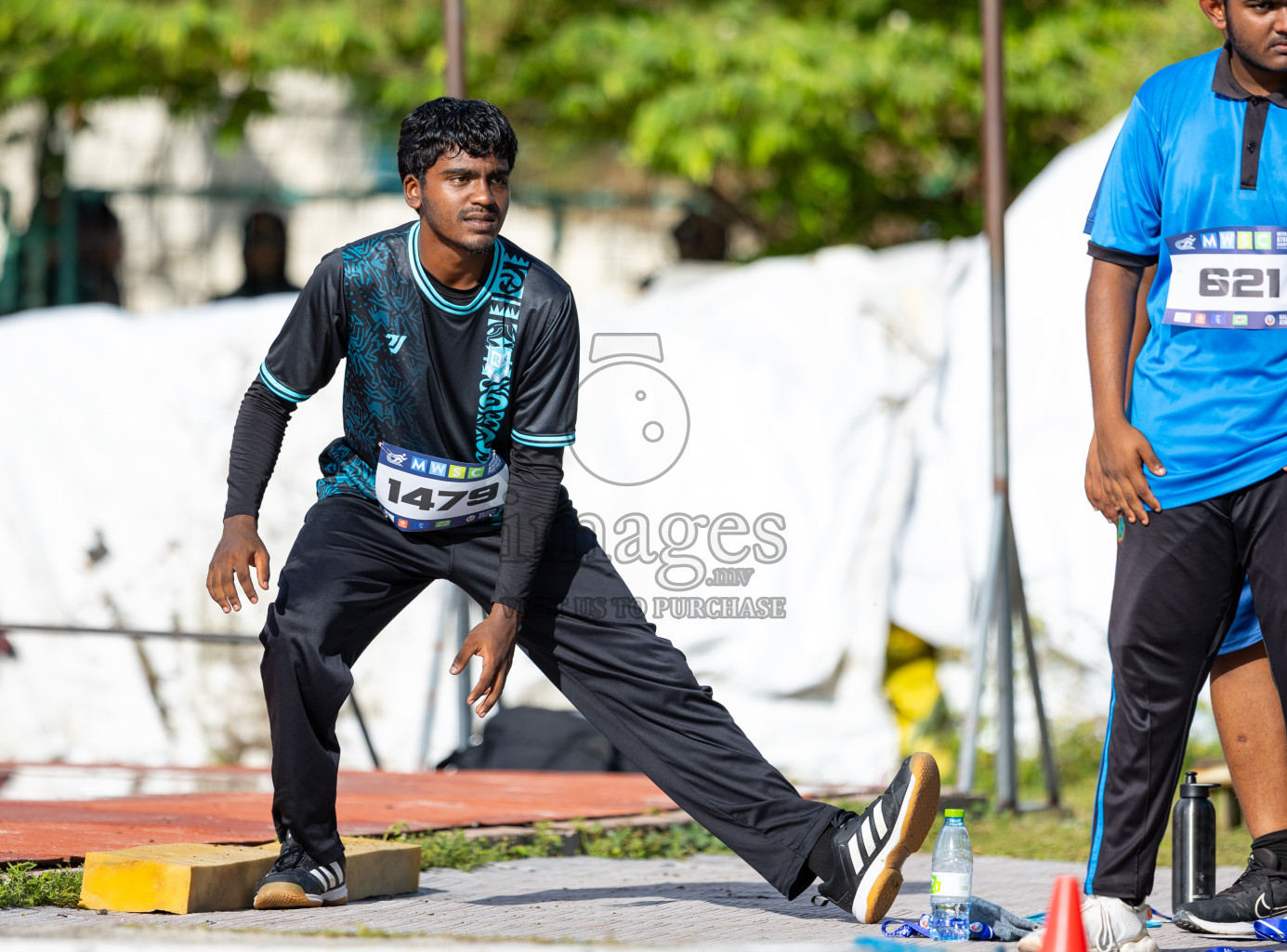 Day 1 of MWSC Interschool Athletics Championships 2024 held in Hulhumale Running Track, Hulhumale, Maldives on Saturday, 9th November 2024. 
Photos by: Ismail Thoriq / images.mv