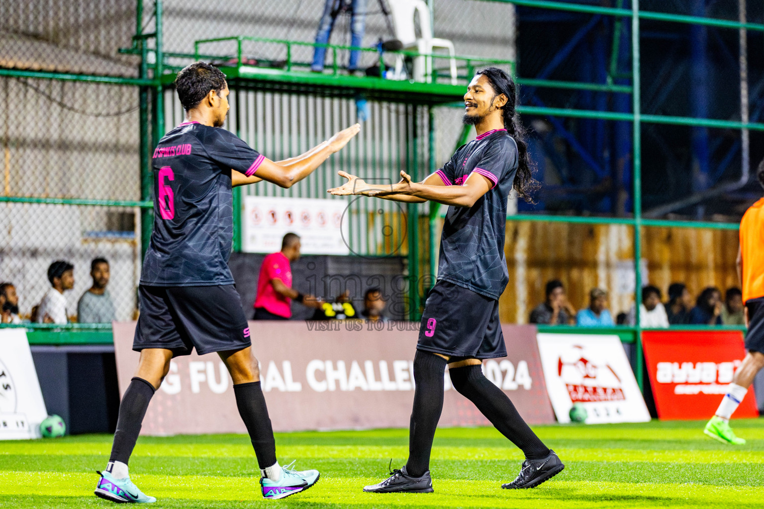 JJ Sports Club vs FC Calms in Semi Finals of BG Futsal Challenge 2024 was held on Tuesday , 2nd April 2024, in Male', Maldives Photos: Nausham Waheed / images.mv