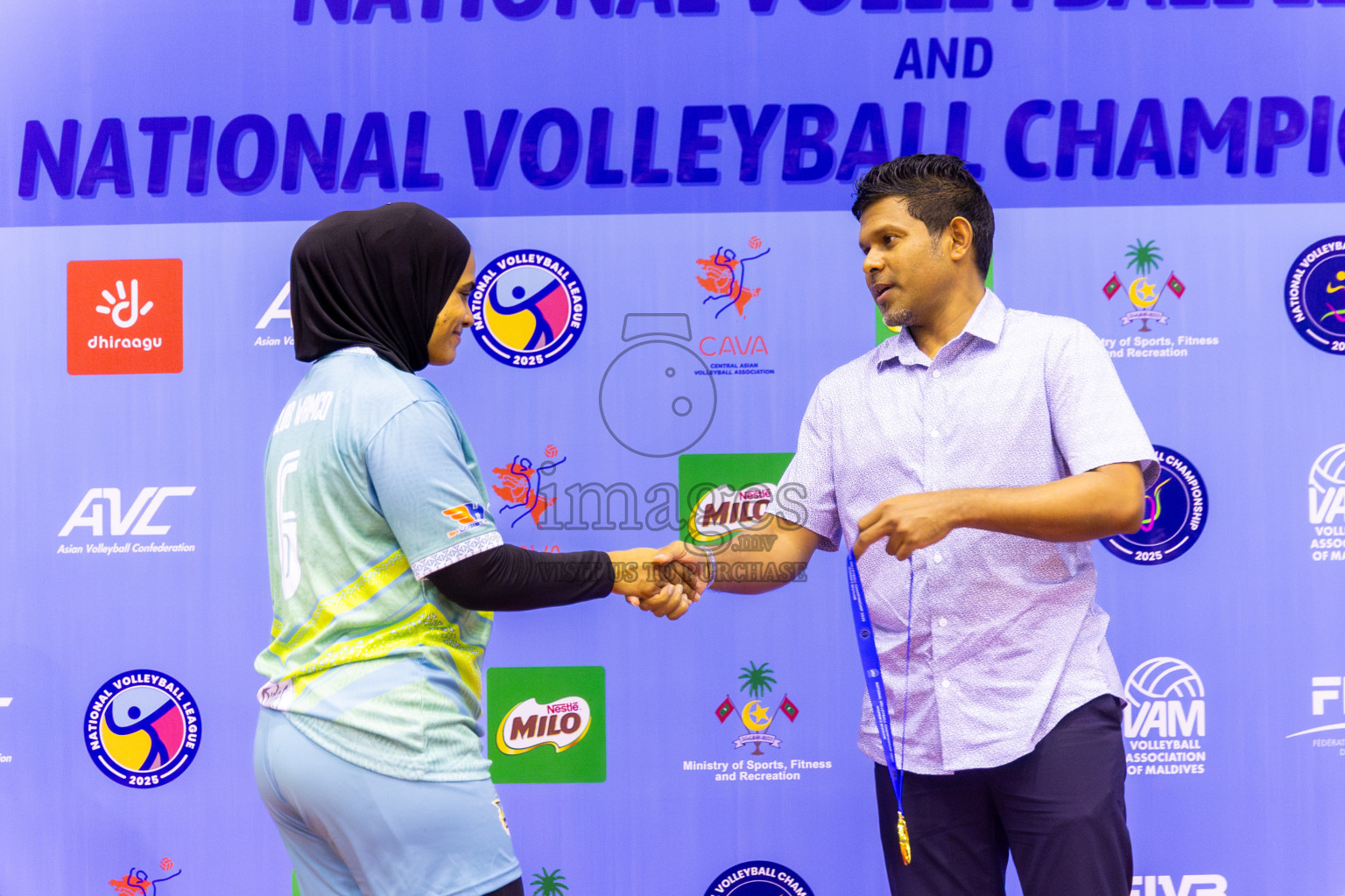 Police Club vs Club Wamco in the Final of Women's Division of National Volleyball Championship 2025 held in Male', Maldives on Sunday, 4th May 2025 at Social Center Indoor Hall Photos By: Nausham Waheed / images.mv