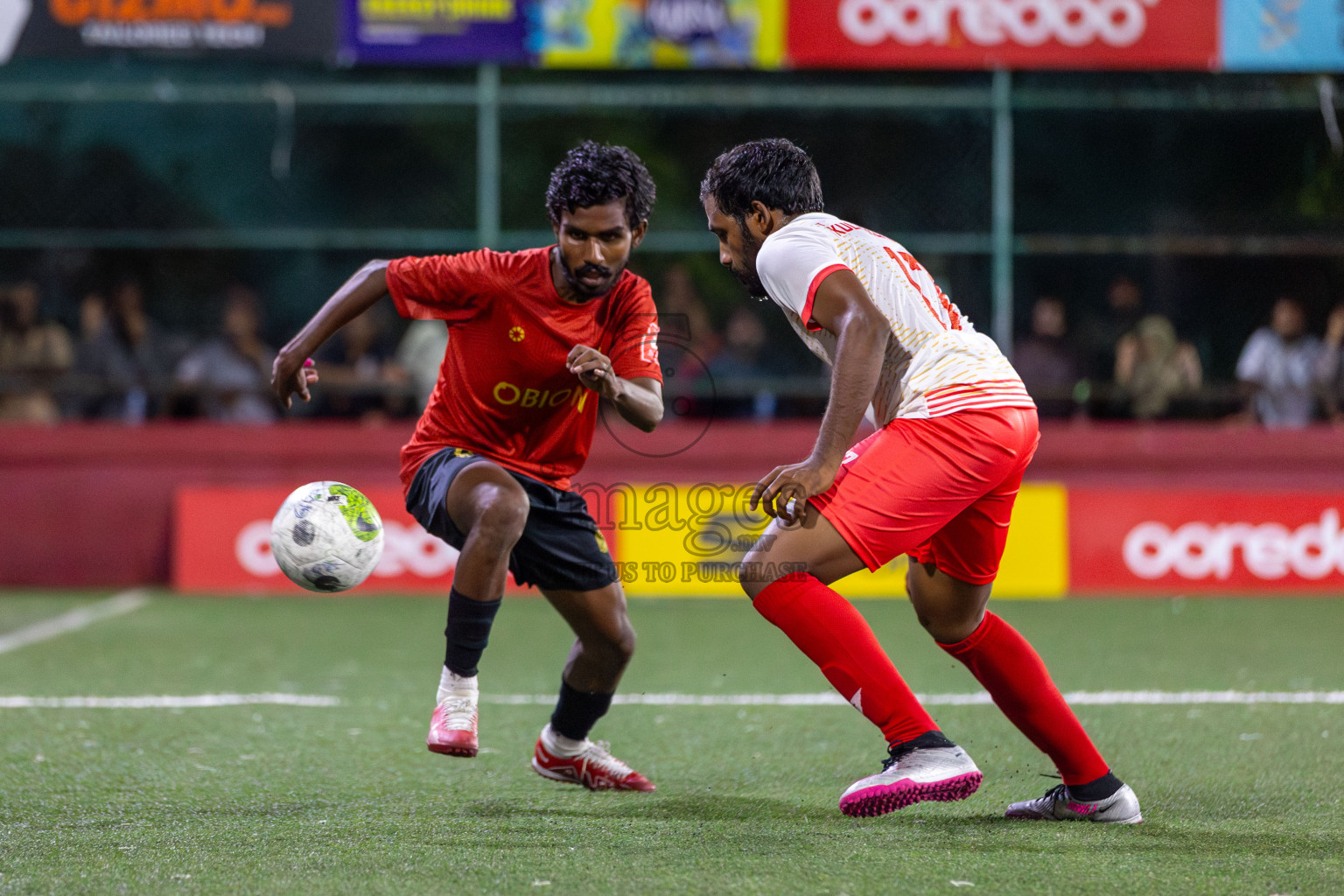 H.Dh Naivaadhoo vs H.Dh Kulhudhuffushi in Day 6 of Golden Futsal Challenge 2024 was held on Saturday, 20th January 2024, in Hulhumale', Maldives Photos: Mohamed Mahfooz Moosa / images.mv