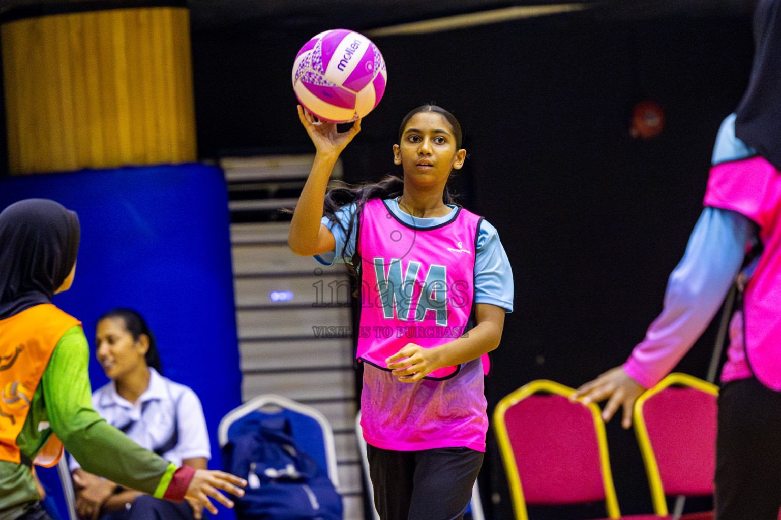 Fiontti A Team vs Young Netters A in Day 2 of 3rd Junior Championship - Netball association of Maldives, held at Social Center on Monday 20th January 2025 . Photos by Nausham Waheed