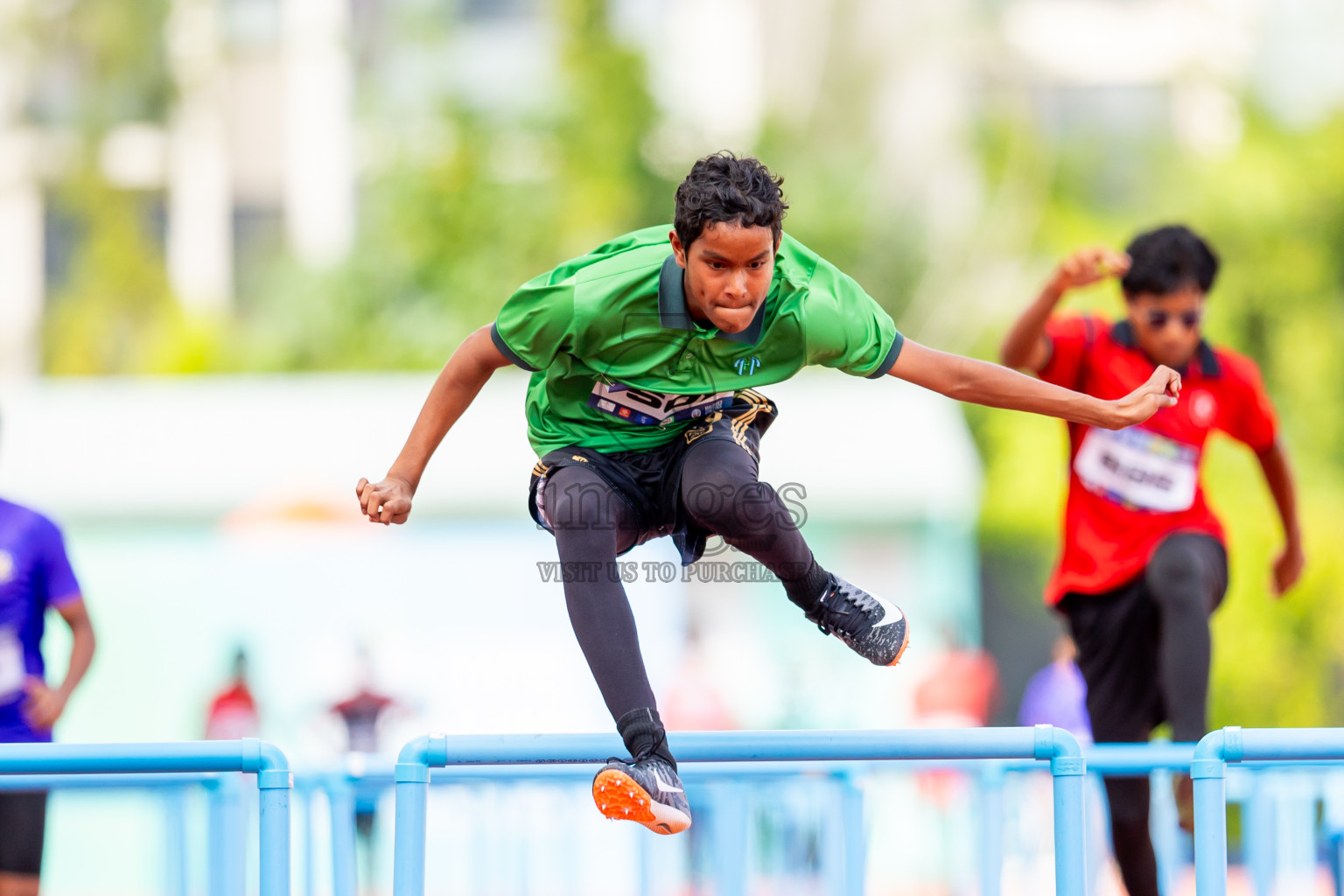 Day 4 of MWSC Interschool Athletics Championships 2024 held in Hulhumale Running Track, Hulhumale, Maldives on Tuesday, 12th November 2024. Photos by: Nausham Waheed / Images.mv