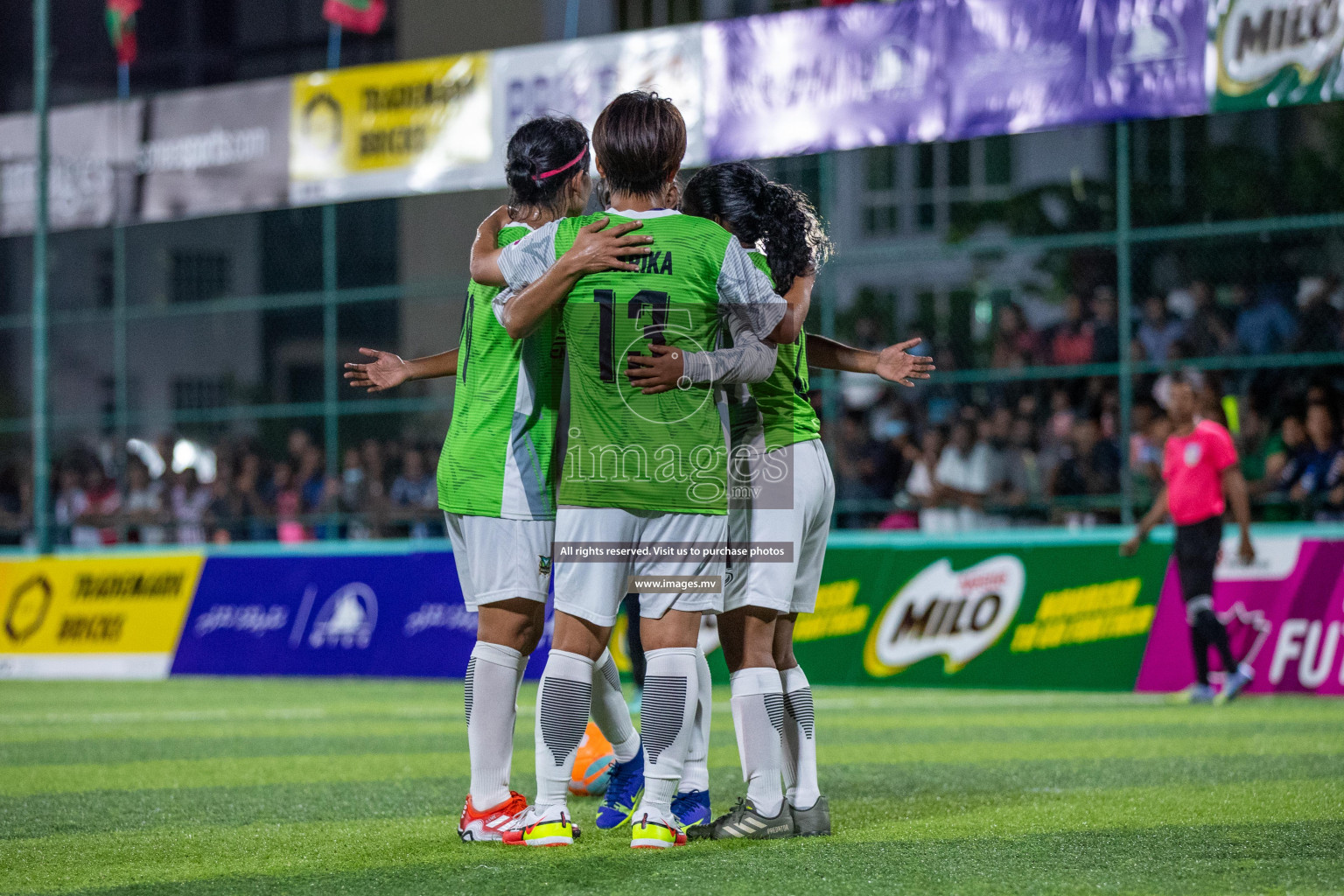 Club WAMCO vs DSC in the Semi Finals of 18/30 Women's Futsal Fiesta 2021 held in Hulhumale, Maldives on 14th December 2021. Photos: Ismail Thoriq / images.mv